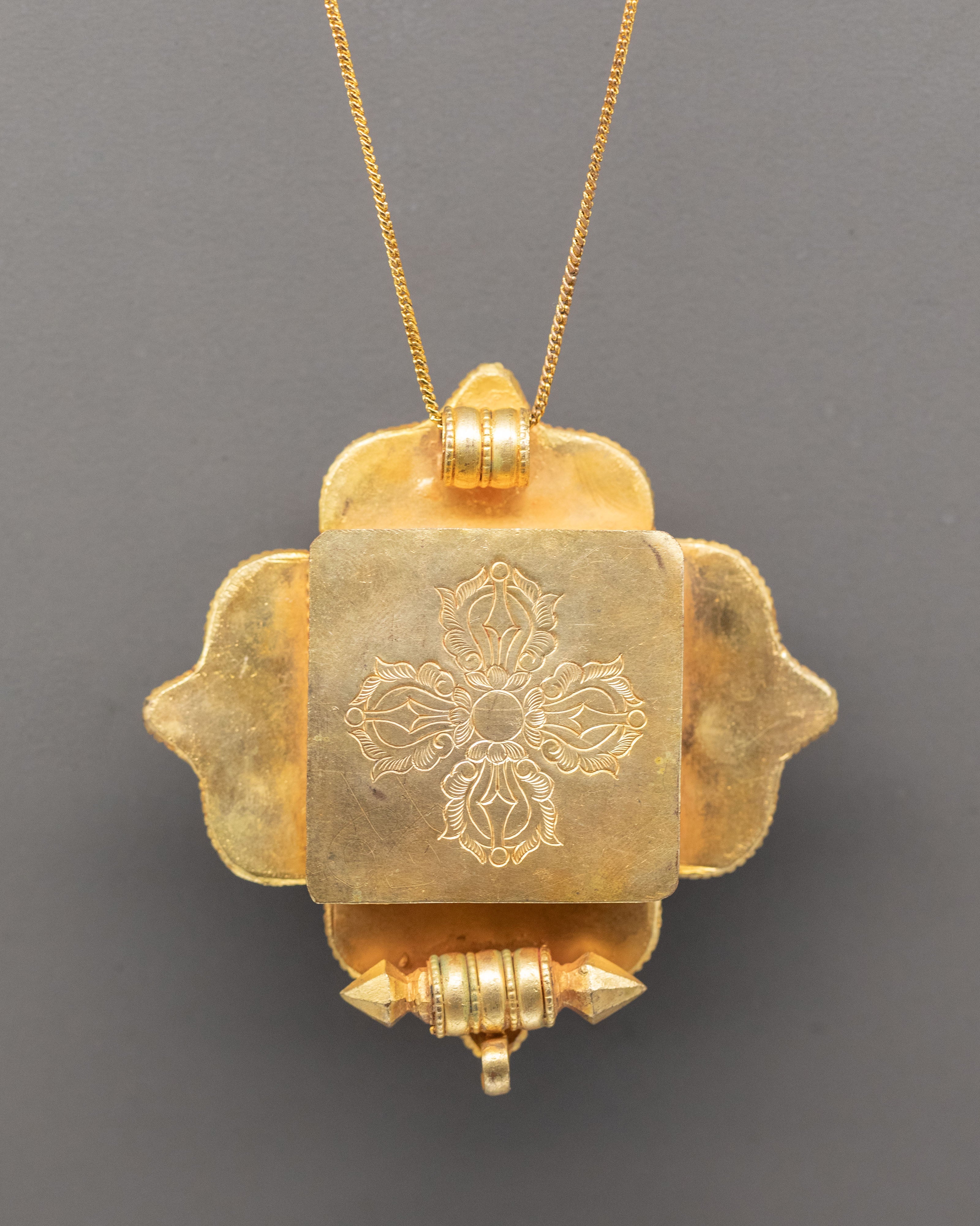 Handcrafted Tibetan Ghau Box Pendant | Himalayan Art