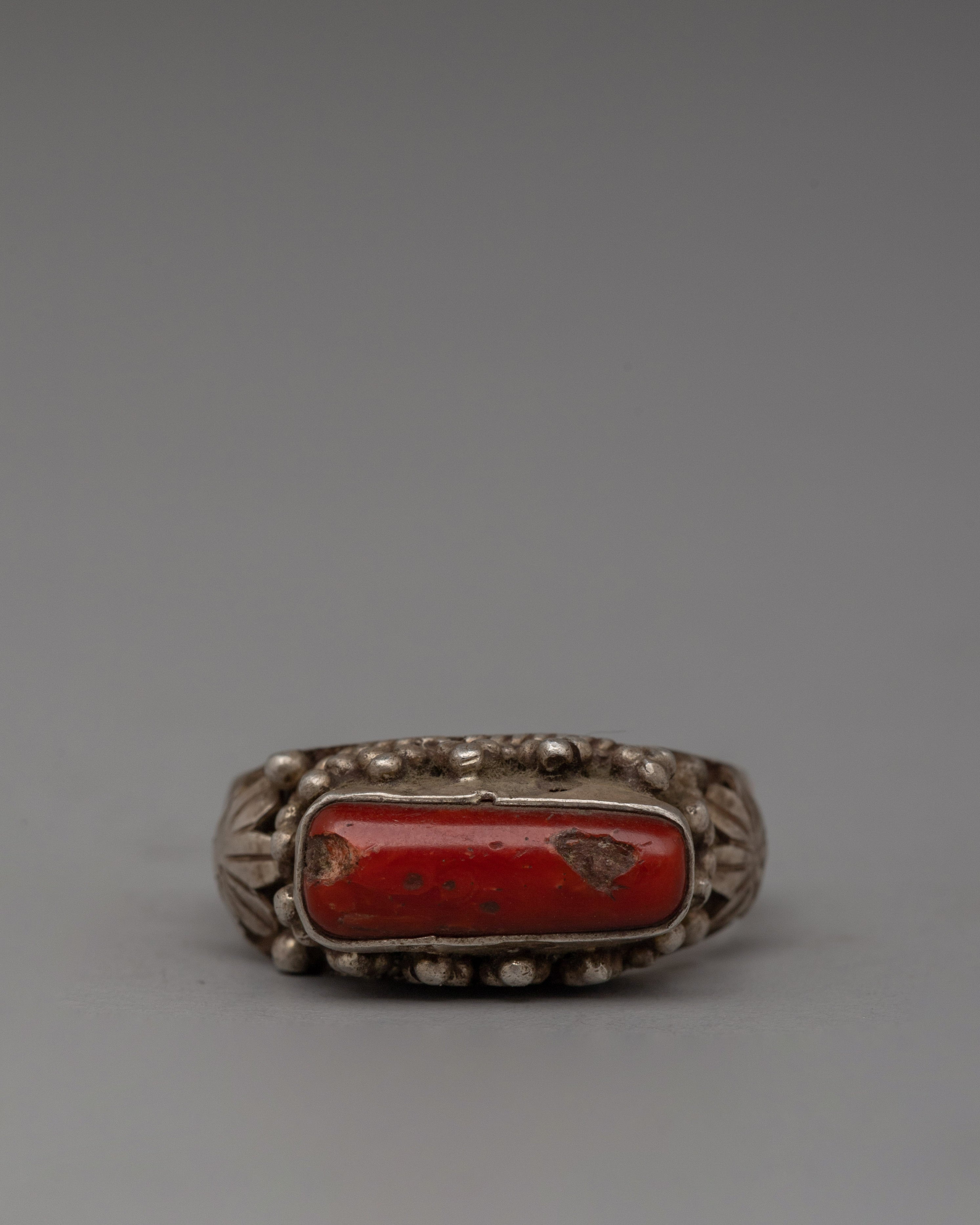 Silver Coral Ring