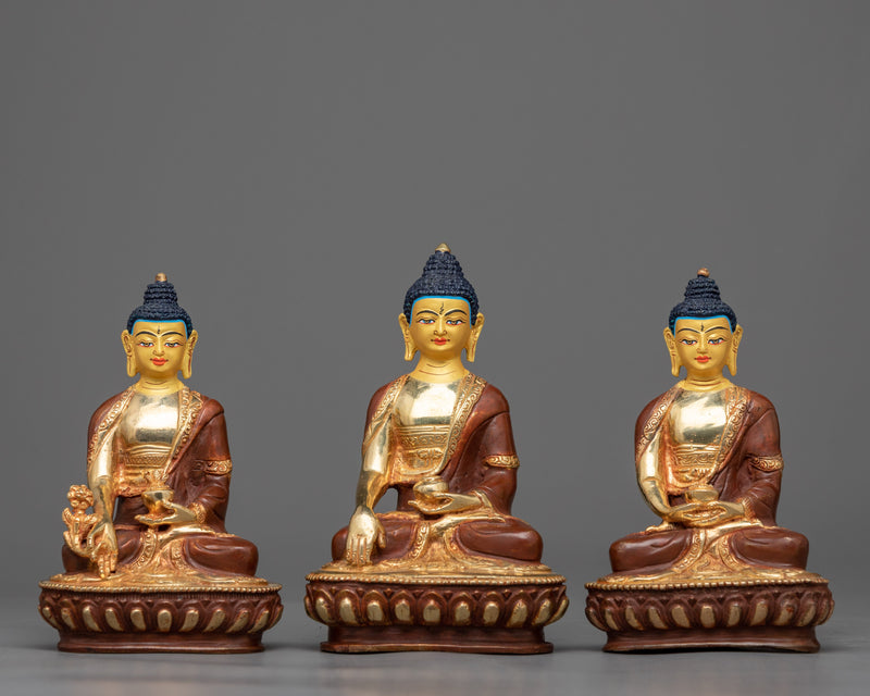 Three Wise Buddha Statues | Three Buddhas Infusing Spaces with Calm and Balance