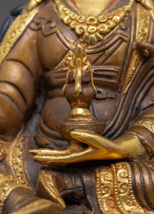 Rinpoche Lotus Born Guru Statue | Gold plated Figurine