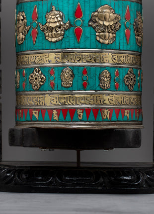 Auspicious Decor Prayer Wheel | Symbol of Spiritual Blessings and Positive Energy