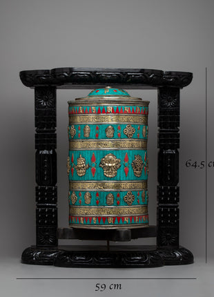Auspicious Decor Prayer Wheel | Symbol of Spiritual Blessings and Positive Energy