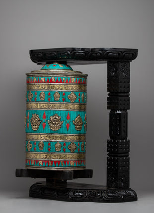 Auspicious Decor Prayer Wheel | Symbol of Spiritual Blessings and Positive Energy