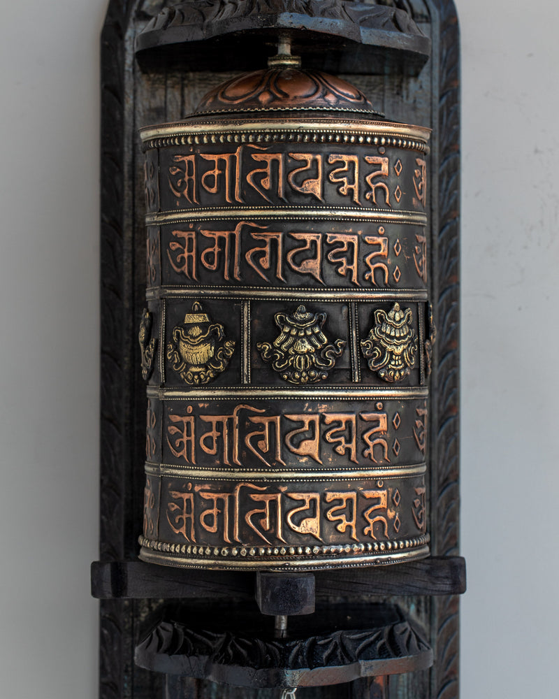 Prayer Wheel with Bell | Harmonious Blend of Spiritual Traditions