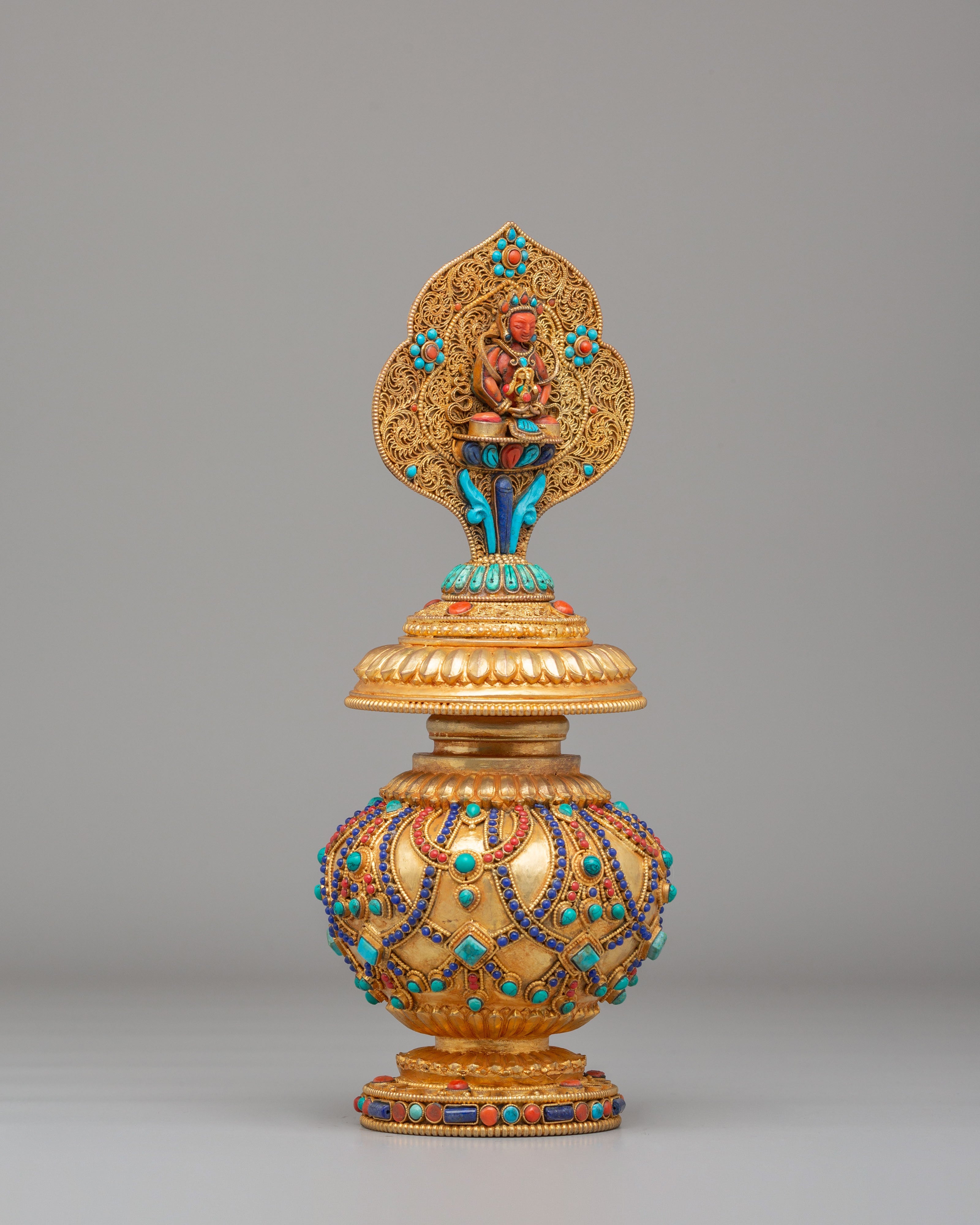 Sacred Amitayus Bhumba | Tibetan Ritual Water Pot