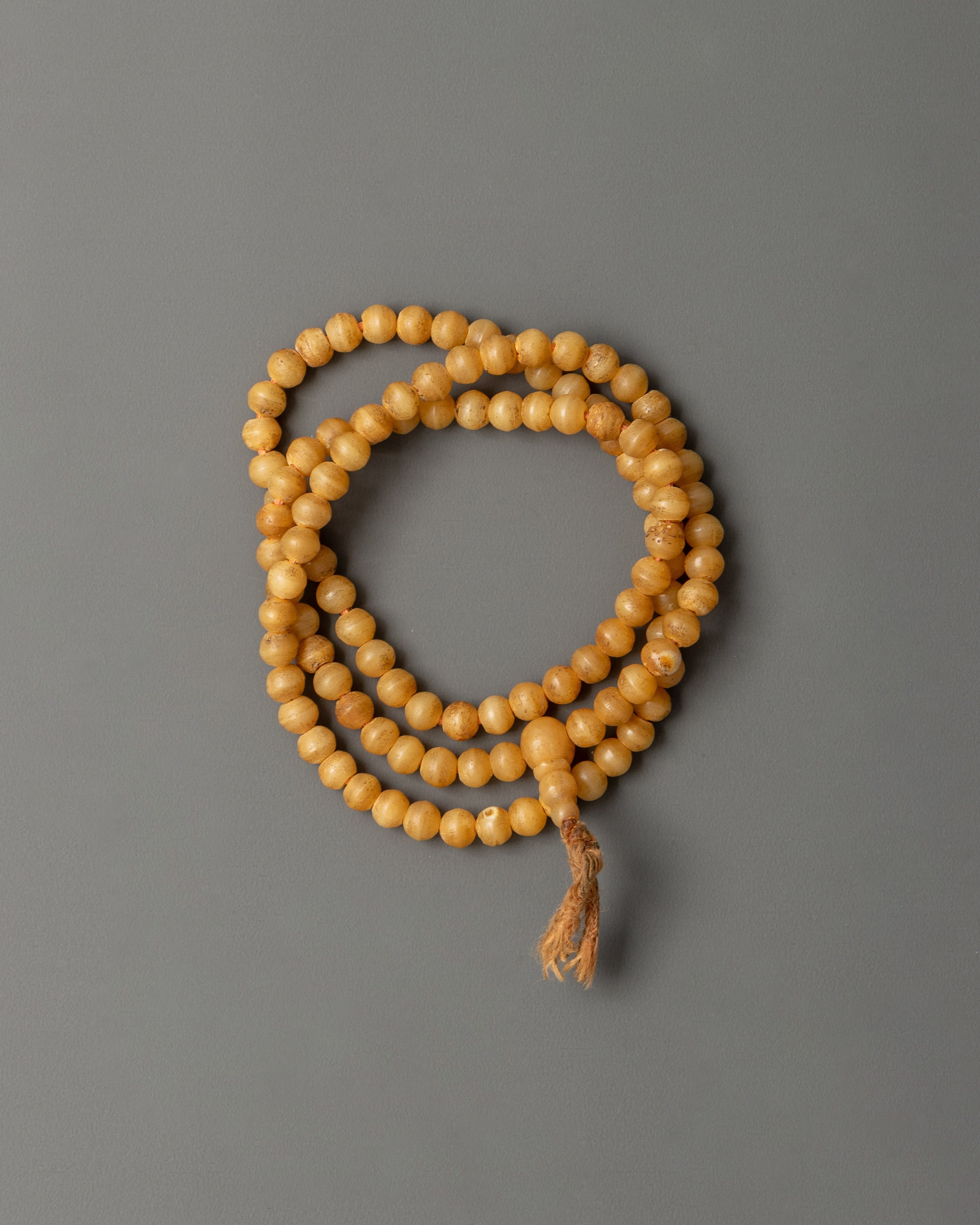 Buddhist Buffalo Bone Mala Beads |  Sacred Tool for Mindfulness & Devotion