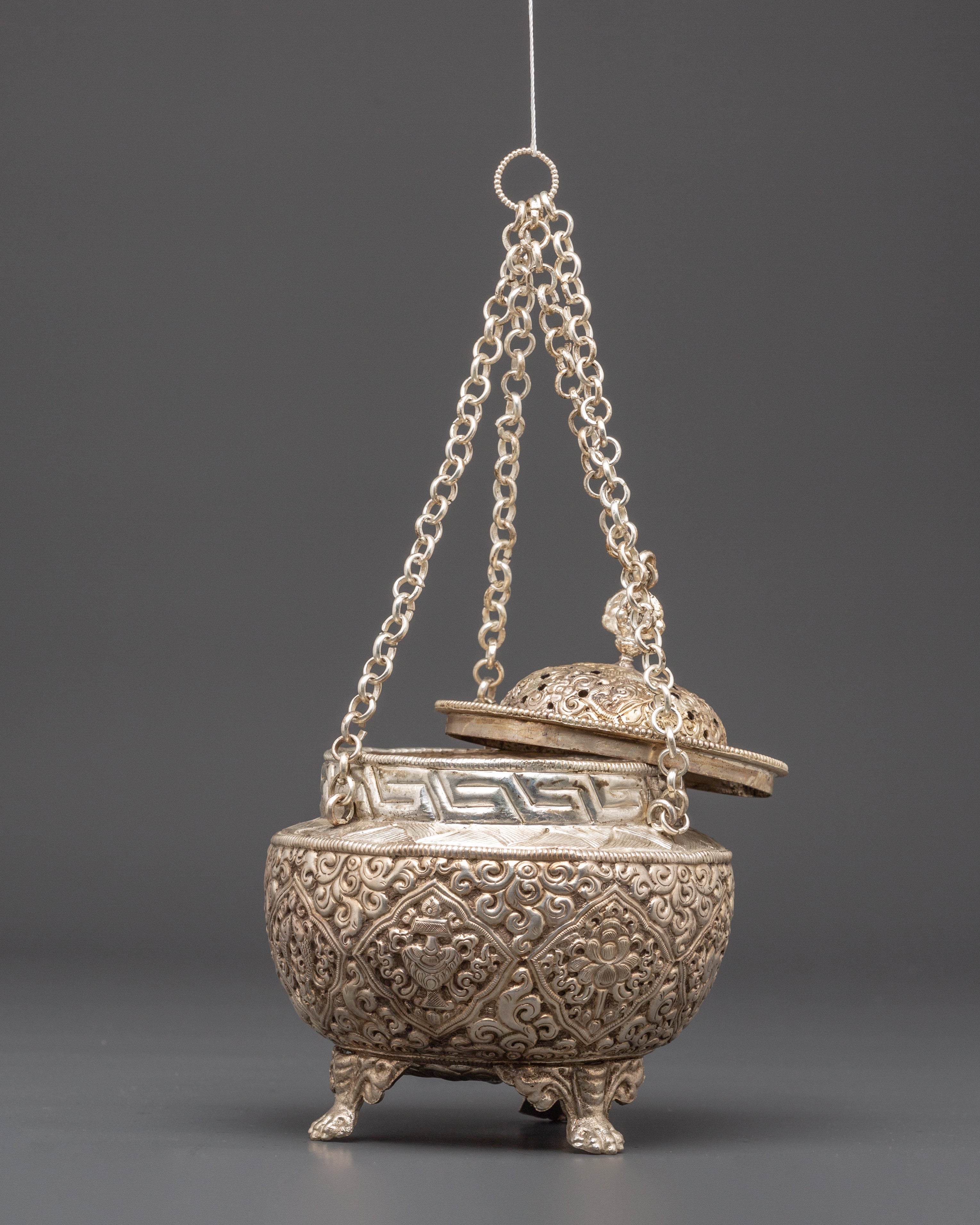 Copper Silver Plated-Incense Burner for Mindfulness & Rituals