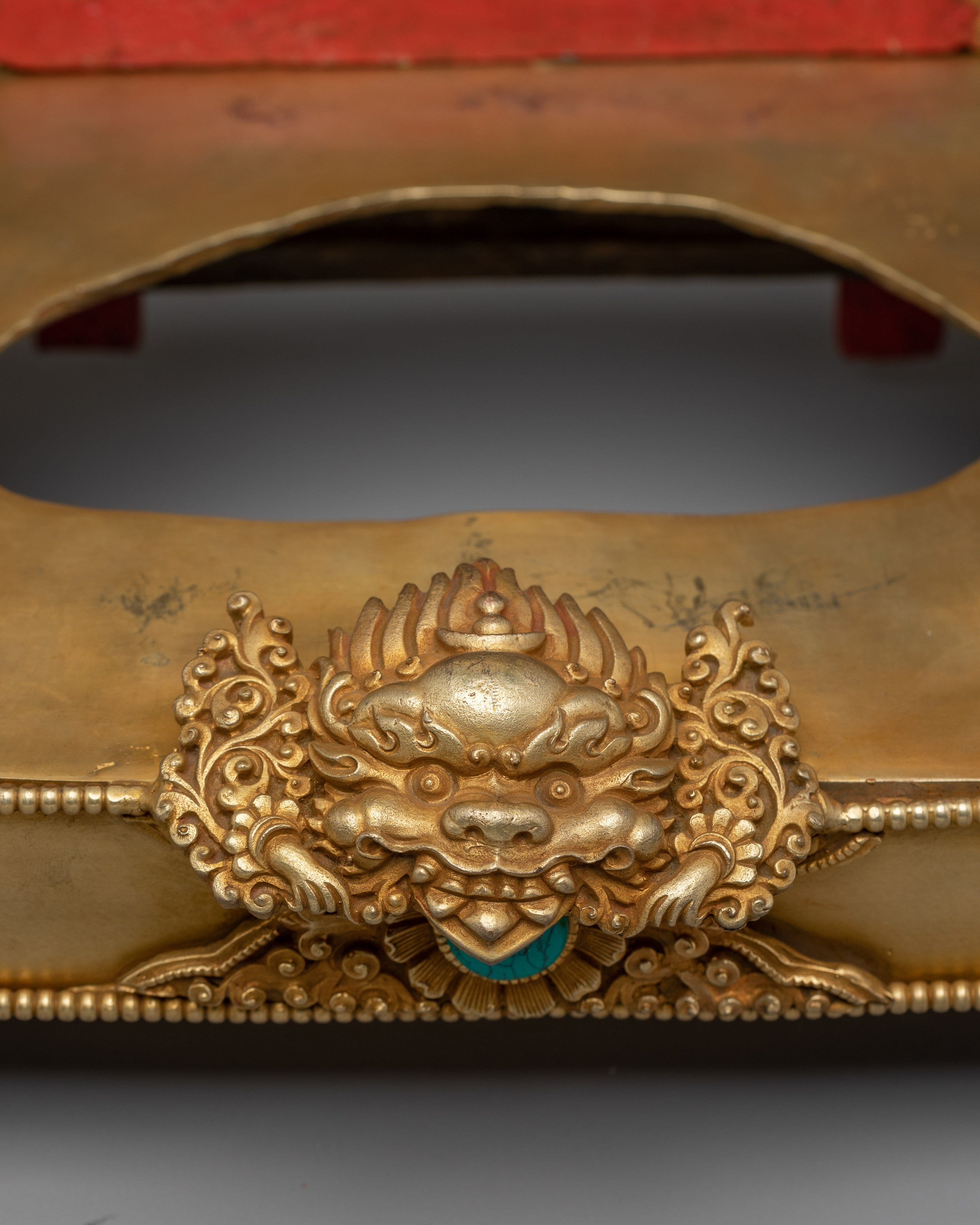 Traditional Gold-Plated, Copper Throne | Sacred Ritual Throne for Shrine