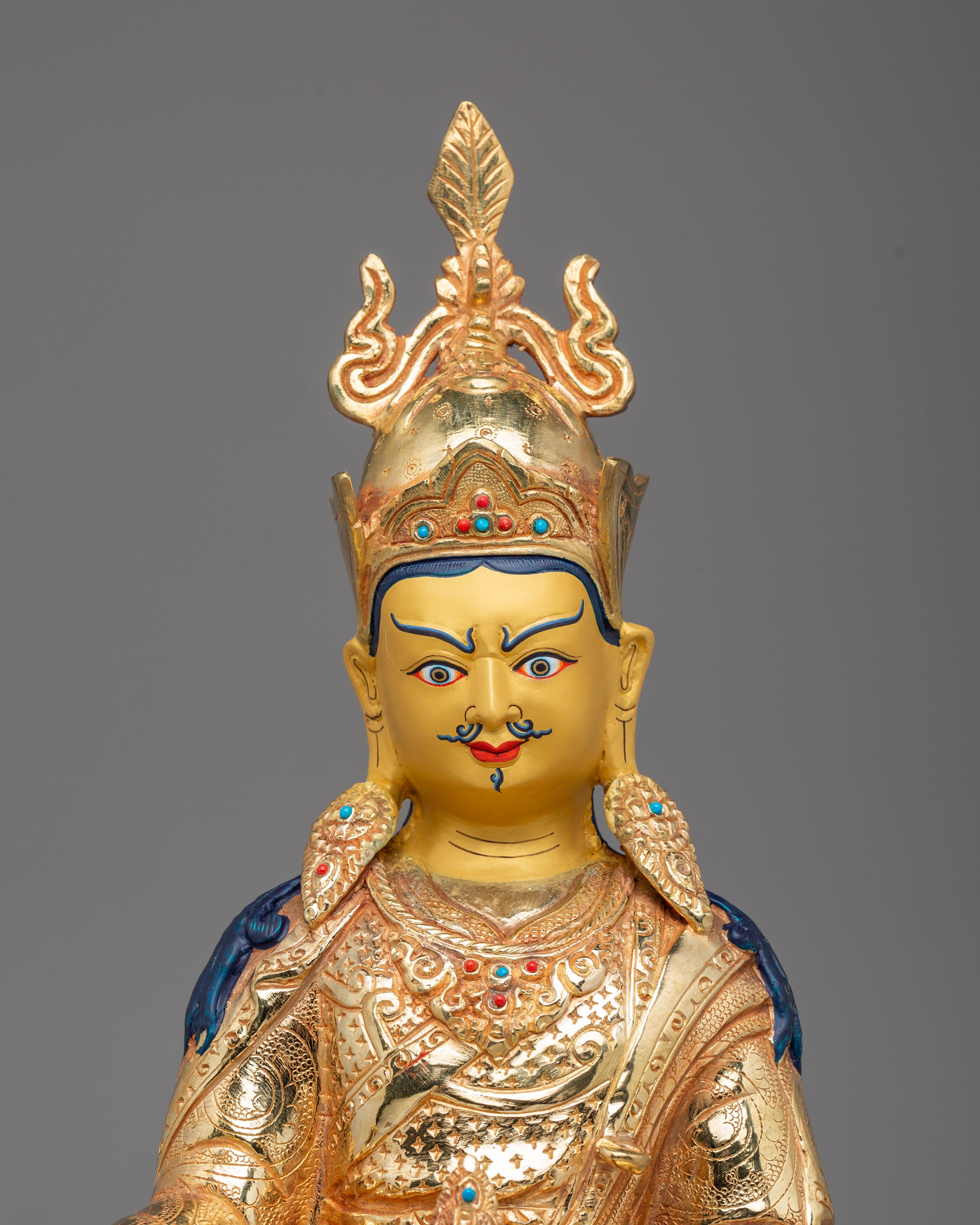 Sacred Statue of Guru Rinpoche | Tibetan Masterpiece of Art