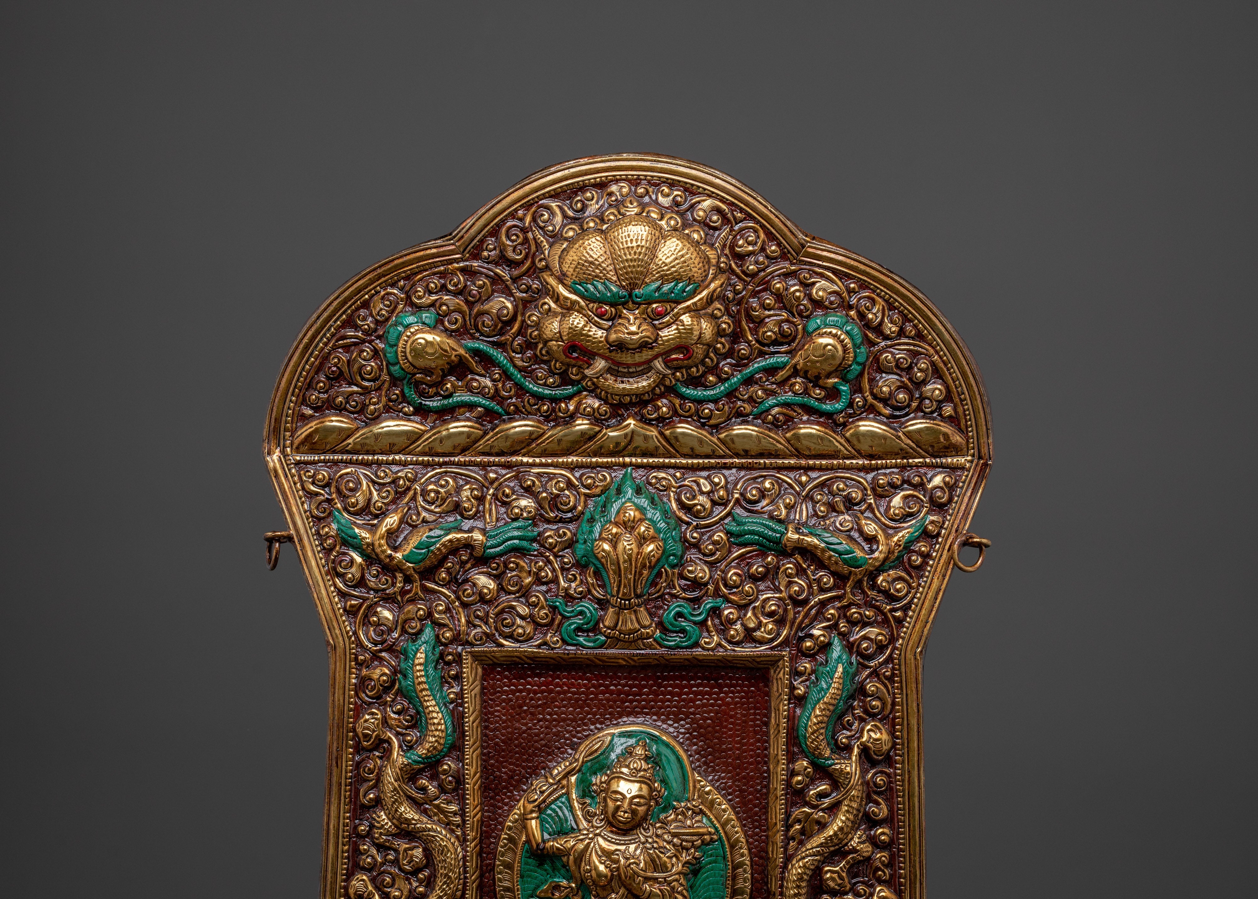 Manjushri Brass Wall Hanging | Buddhist Wisdom Decor