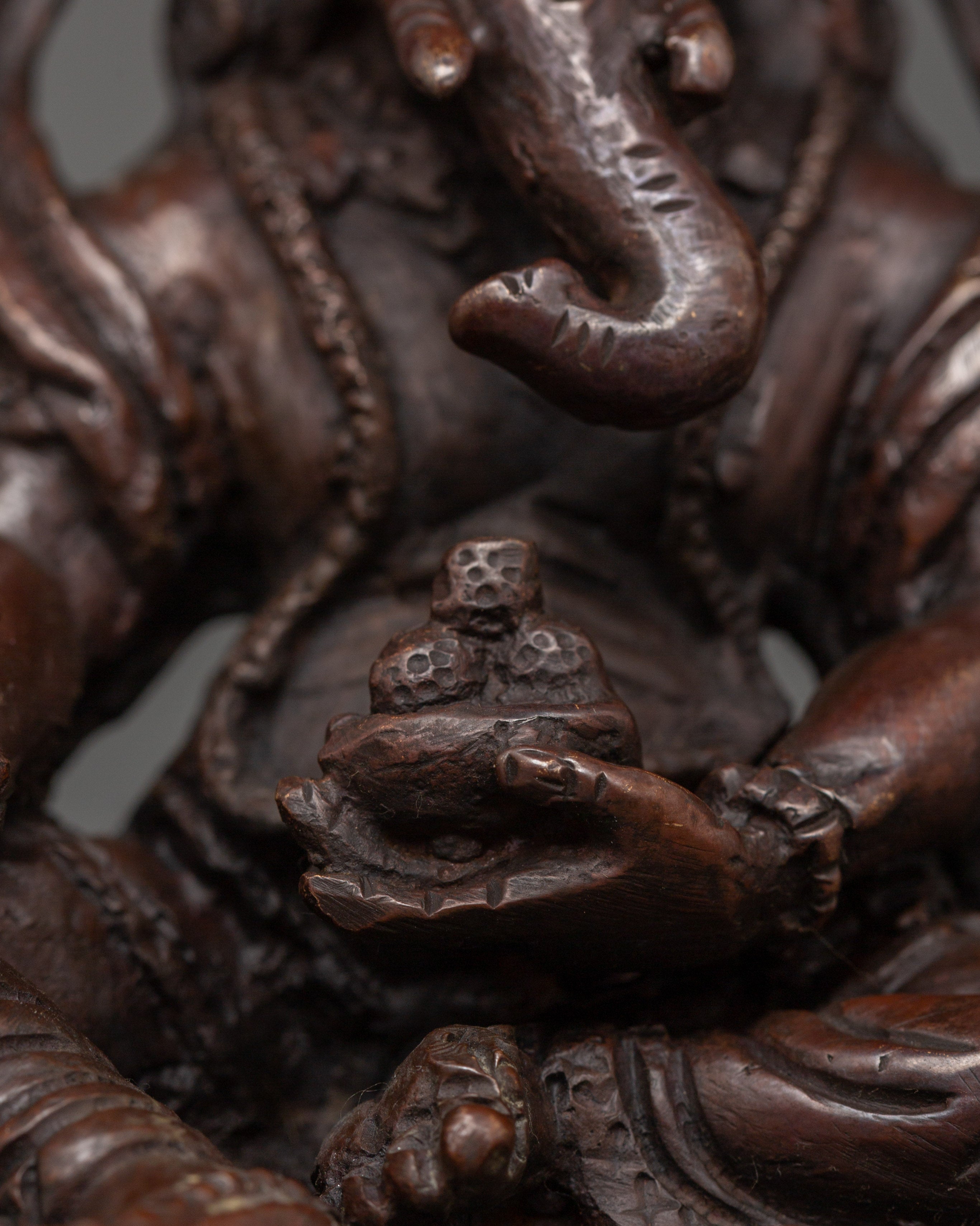 Oxidized Copper Ganesh Statue | Protection & Spiritual Growth