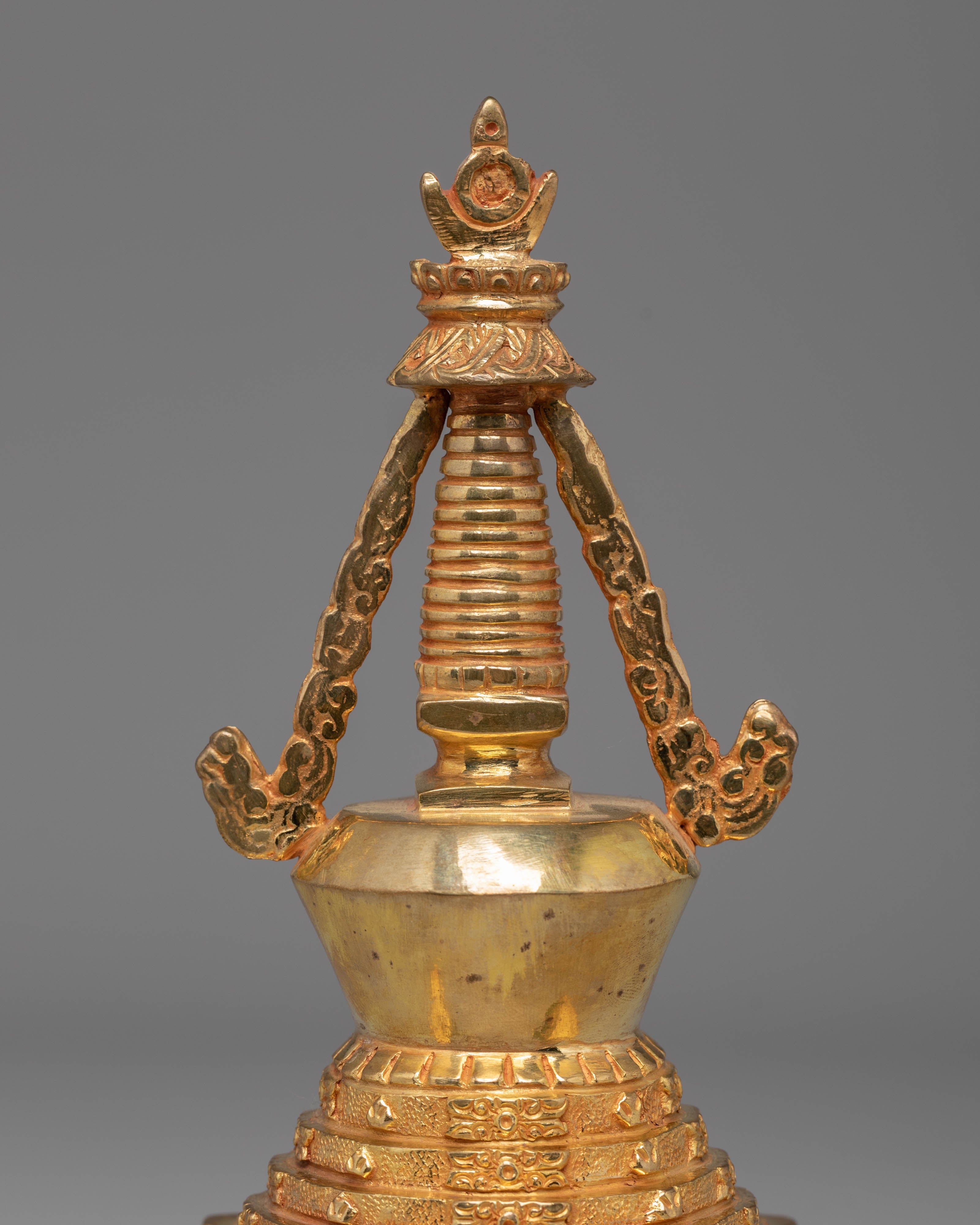 Handmade Ritual Stupa Shrine Piece | Buddhist Stupa Art