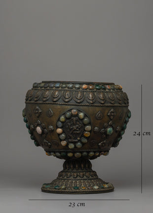 Artificial Stones Rice Pot | A Tibetan Buddhist Offering Vessel