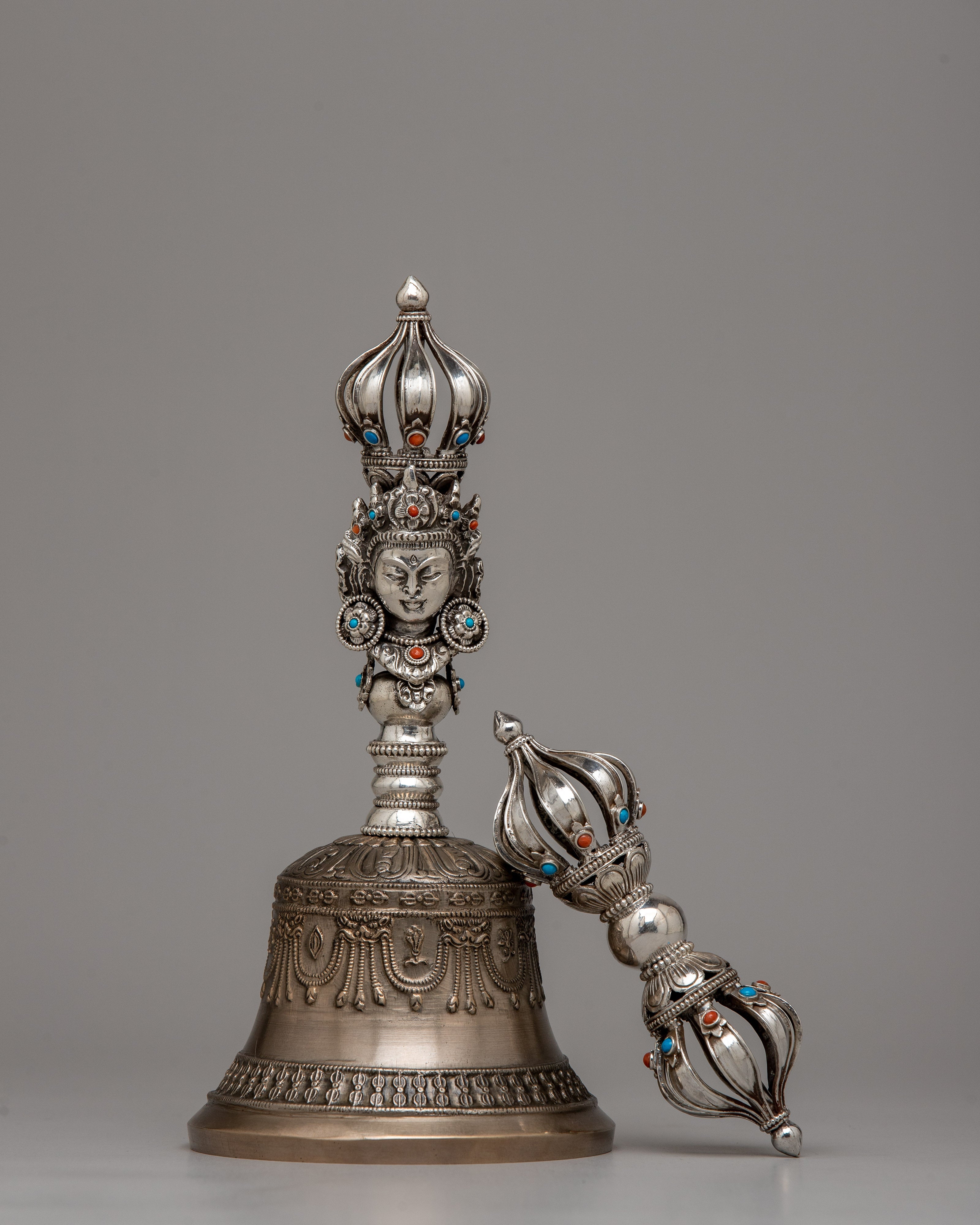 Vajra Dorje and Bell Set | Symbolizing Power, Wisdom, and Ritual Purity
