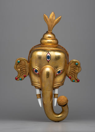Ganesha Face Wall Hanging | Artistic Decor Infused with Spiritual Symbolism