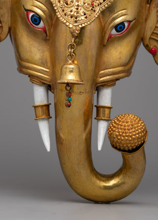Ganesha Face Wall Hanging | Artistic Decor Infused with Spiritual Symbolism