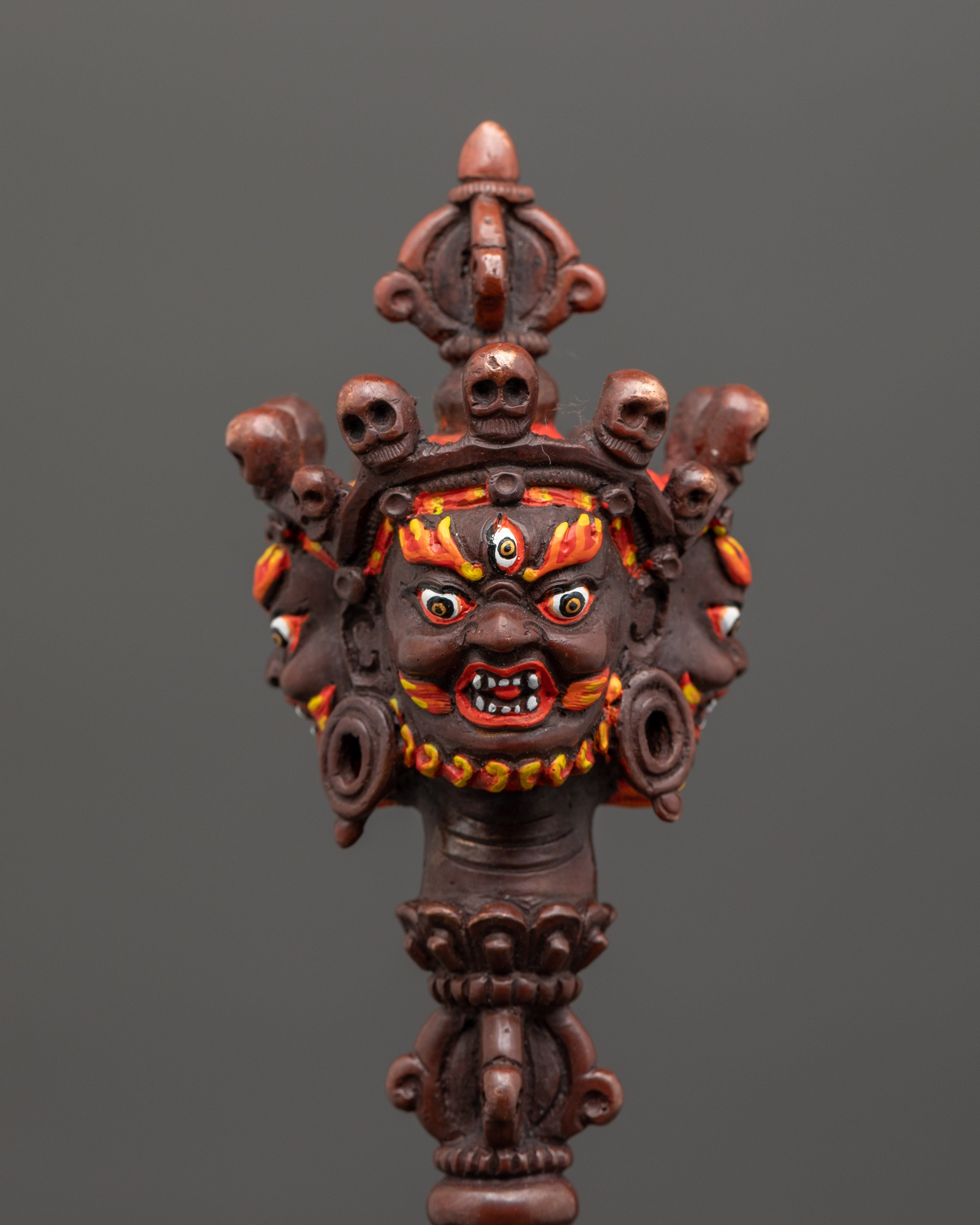 Oxidized Copper Phurba Dagger | Tibetan Ritual Tool of Protection