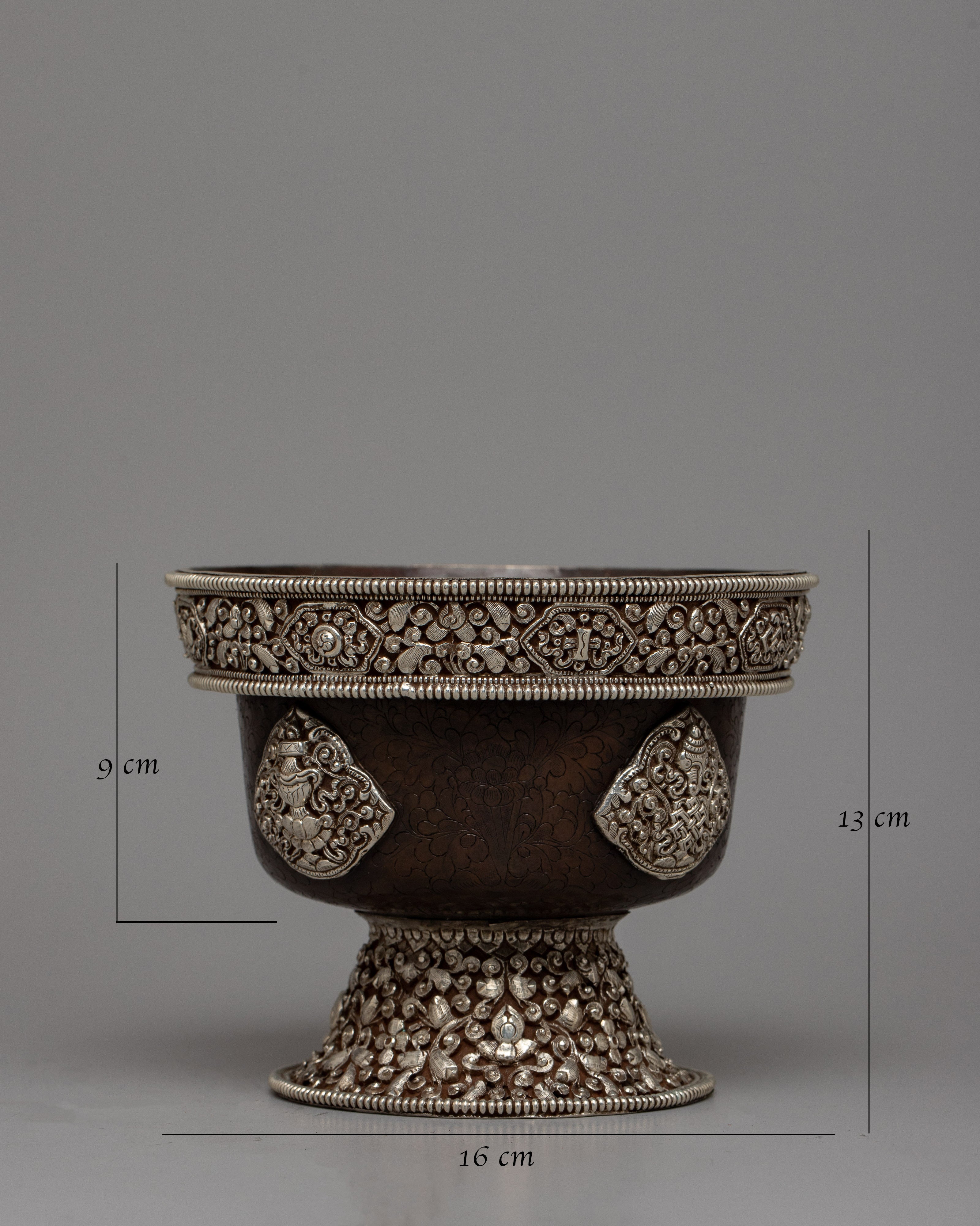 Offering Bowls Buddhist Set | Handcrafted Traditional Vessels for Sacred Devotion