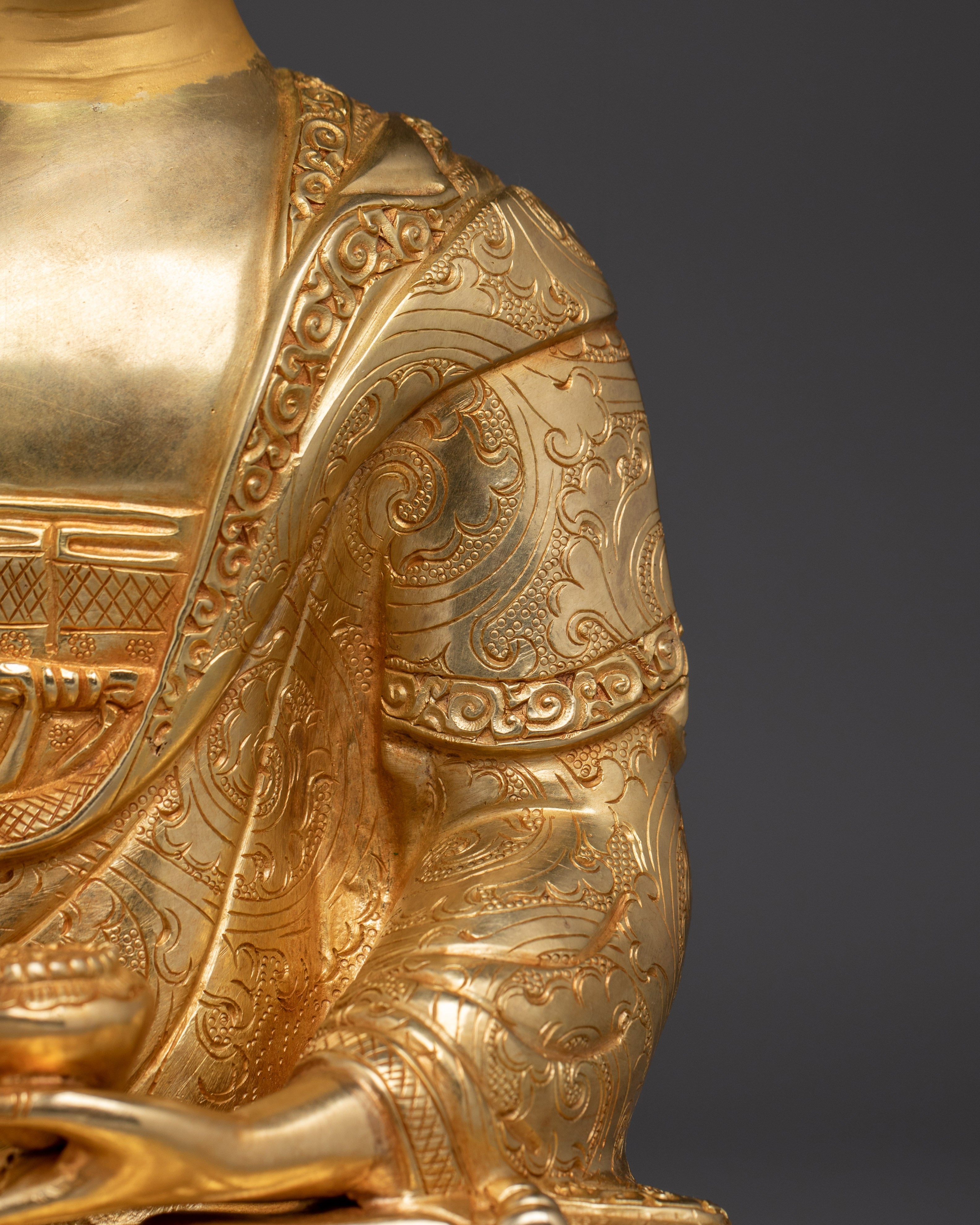 Handcrafted Tibetan Sculpture of Shakyamuni | Historical Buddha