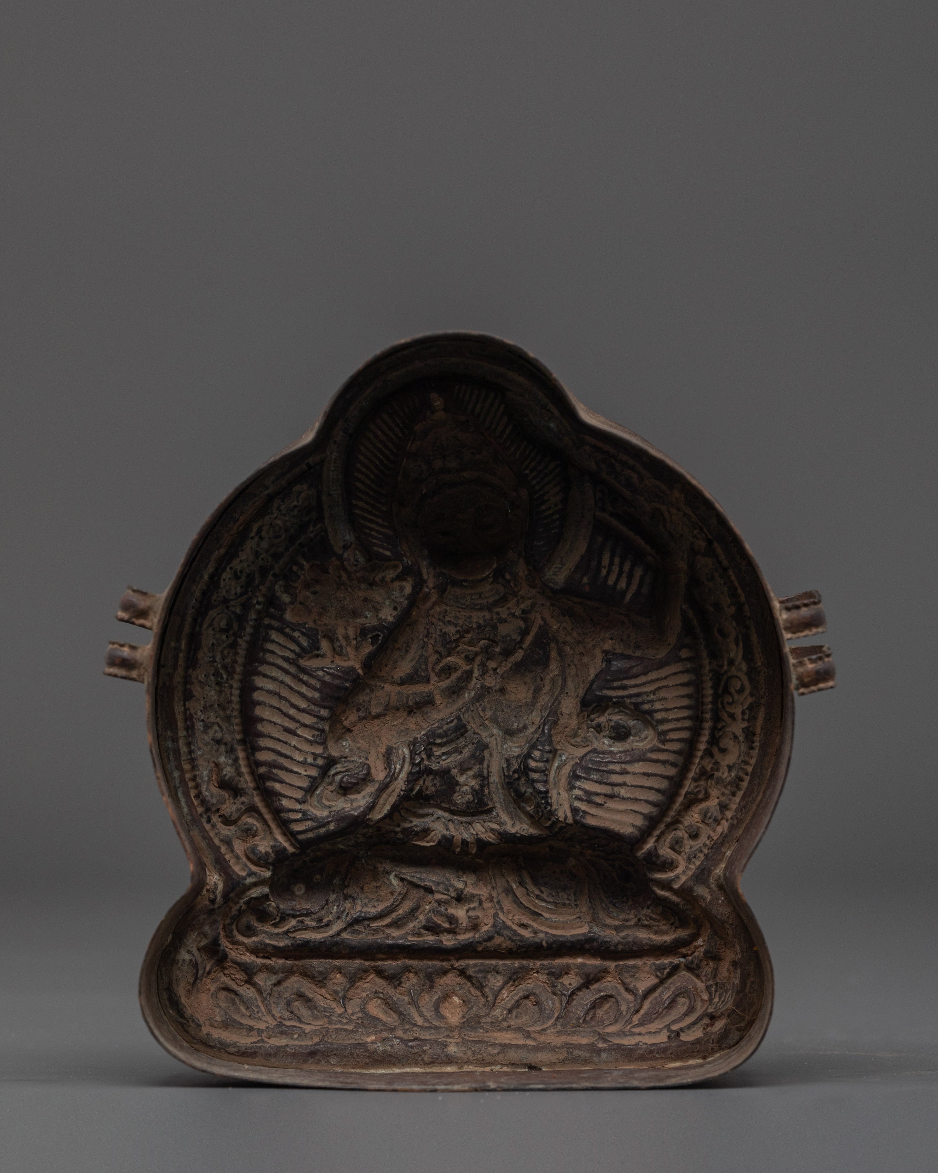 Wisdom Deity Prayer Ghau Box | Tibetan Copper Amulet Shrine