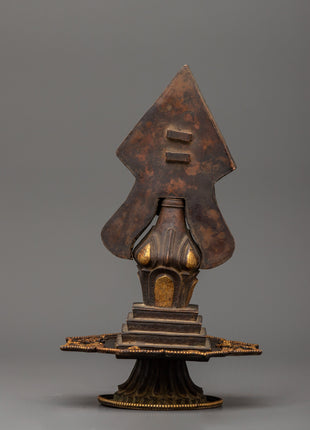 Oxidized Copper Torma | Traditional Himalayan Art