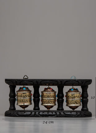 The Prayer Wheel | Wooden Frame for Spiritual Reverence