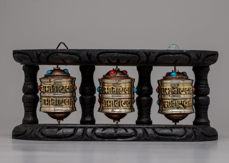 The Prayer Wheel | Wooden Frame for Spiritual Reverence