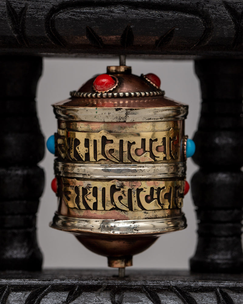 The Prayer Wheel | Wooden Frame for Spiritual Reverence