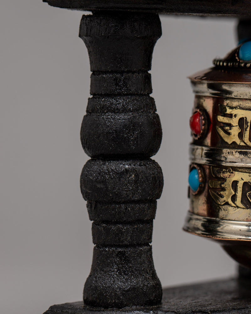 The Prayer Wheel | Wooden Frame for Spiritual Reverence