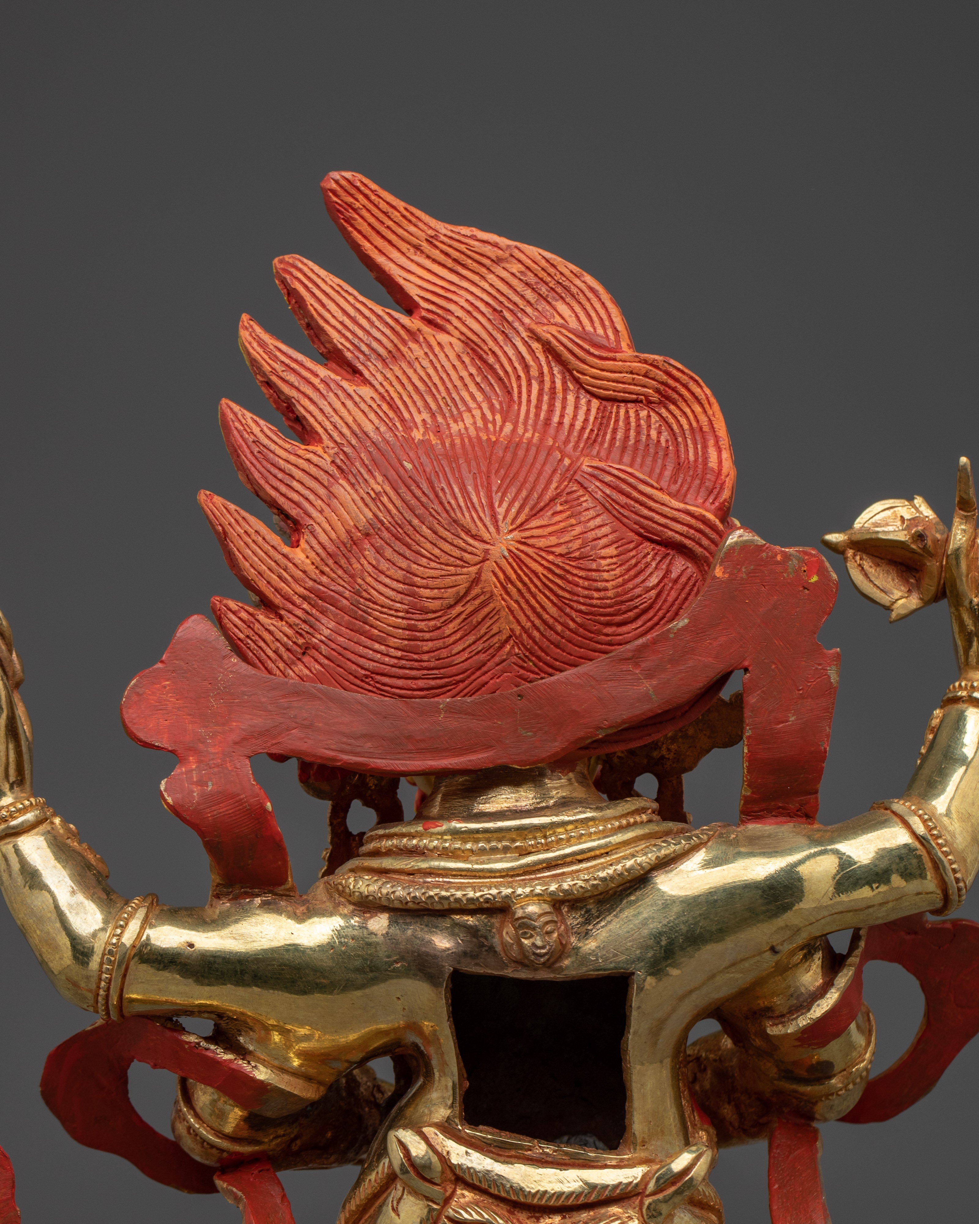 Four Armed Vajrapani Wrathful Buddhist Art for Strength | Buddhist Protector Sculpture