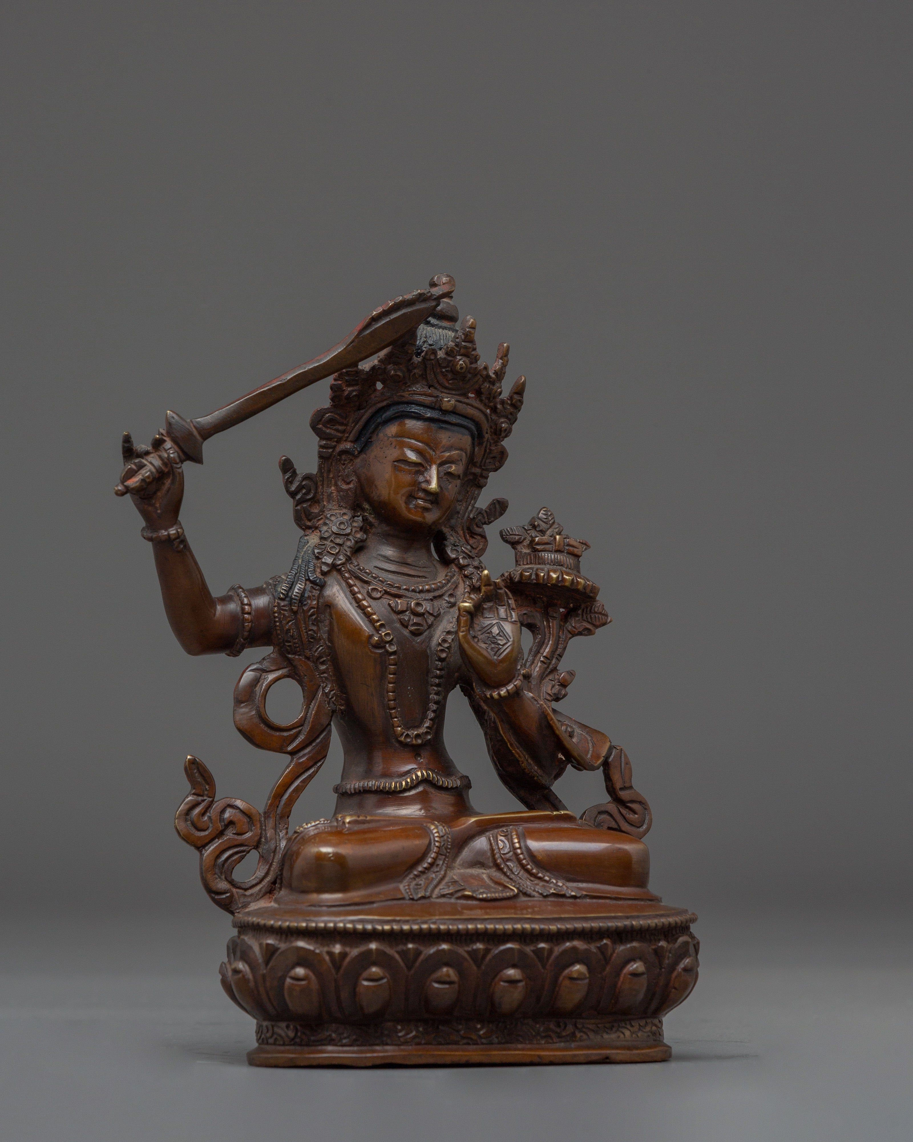 Himalayan Manjushri Sculpture | Symbol of Wisdom and Enlightenment