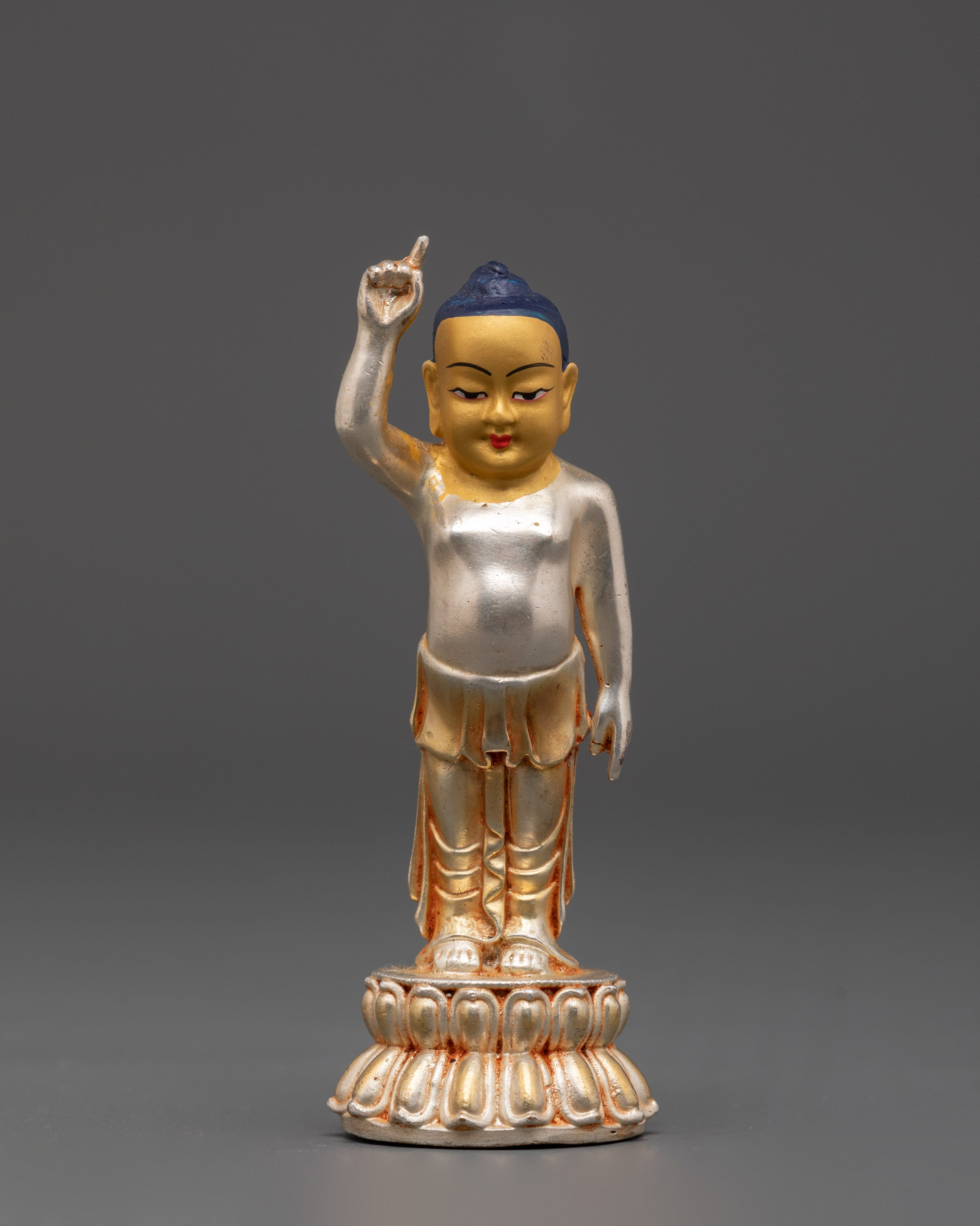 Silver Plated Siddhartha Gautam | Spiritual Buddha Figurine