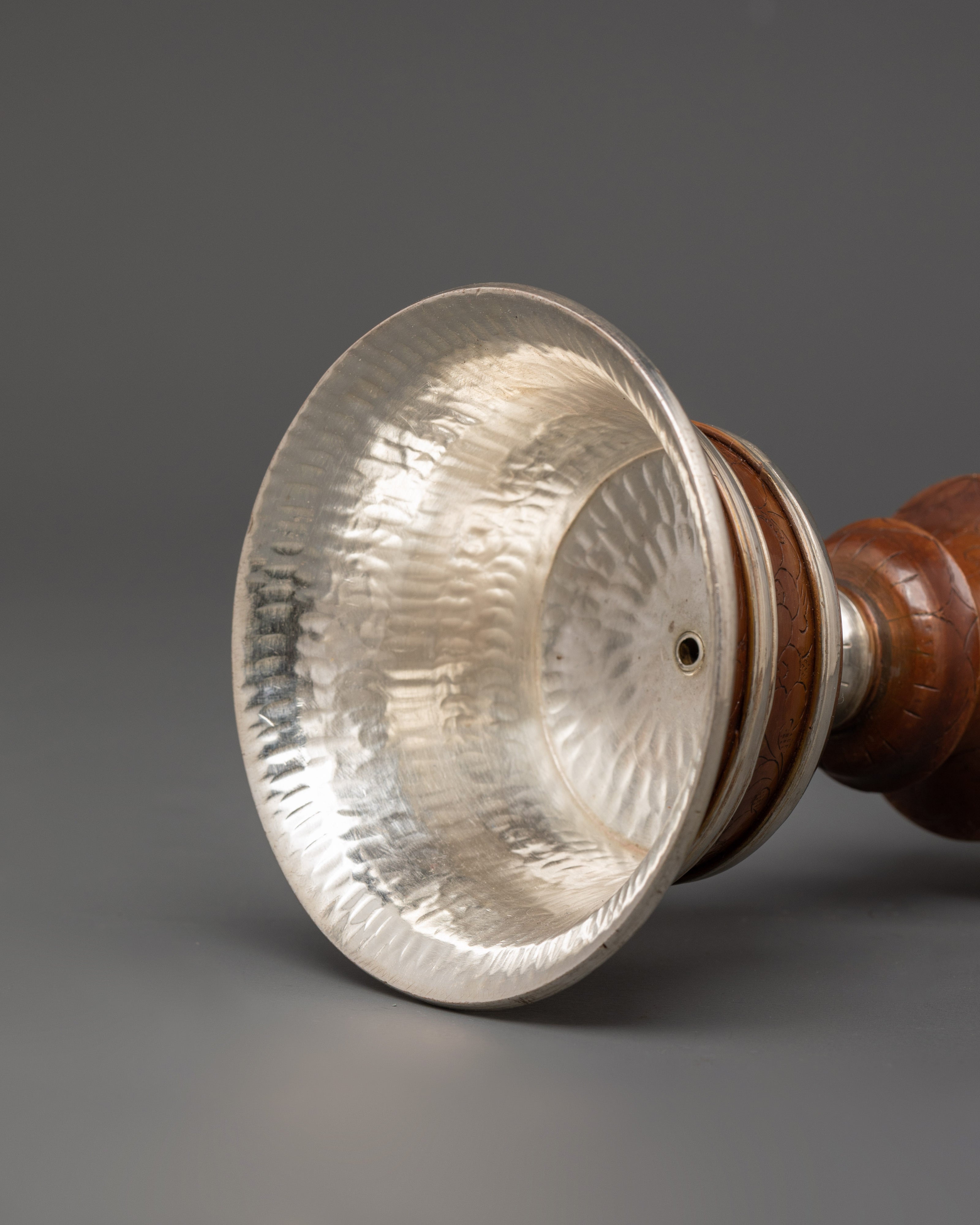 Oxidized Copper Tibetan Butter Lamp Set | Tibetan Ritual Lamp for Buddhist Offerings