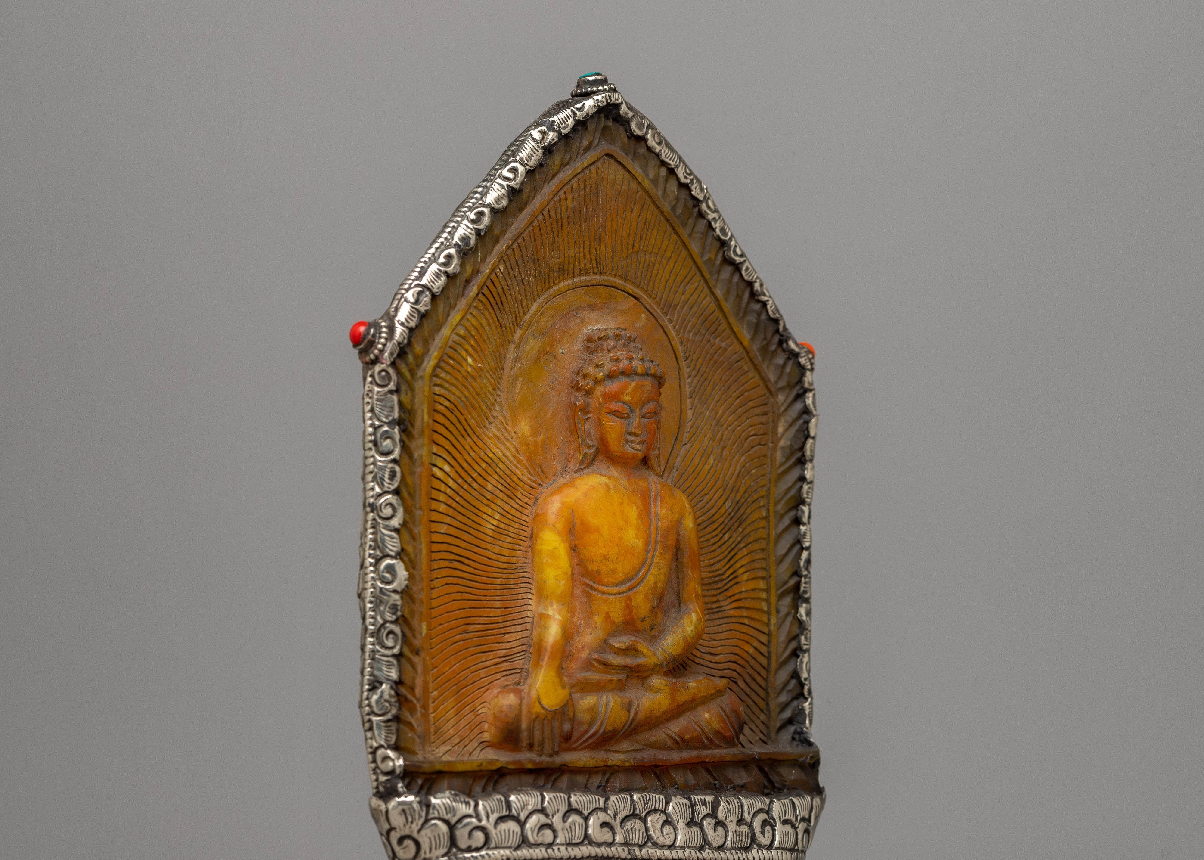 White Metal Tibetan Stamp |  Infuse Your Creations with Cultural Significance