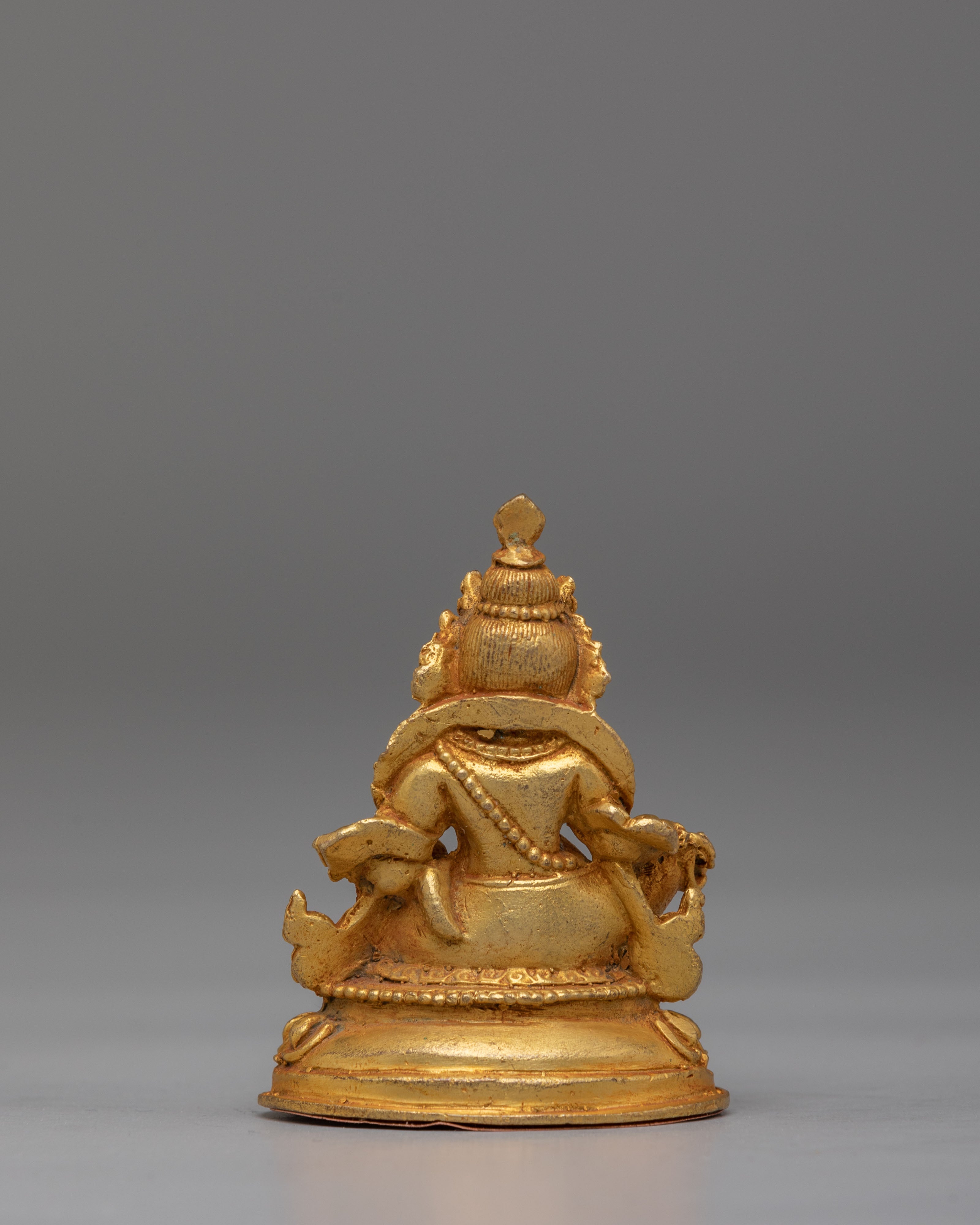 Sacred Altar Dzambhala Deity statue | Gold Plated Buddhist Altar Decor