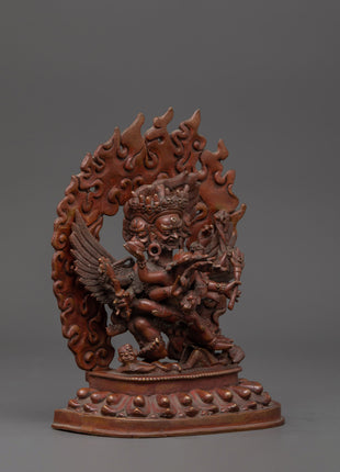 Hayagriva Statue in Oxidized Copper | Fierce Guardian Deity