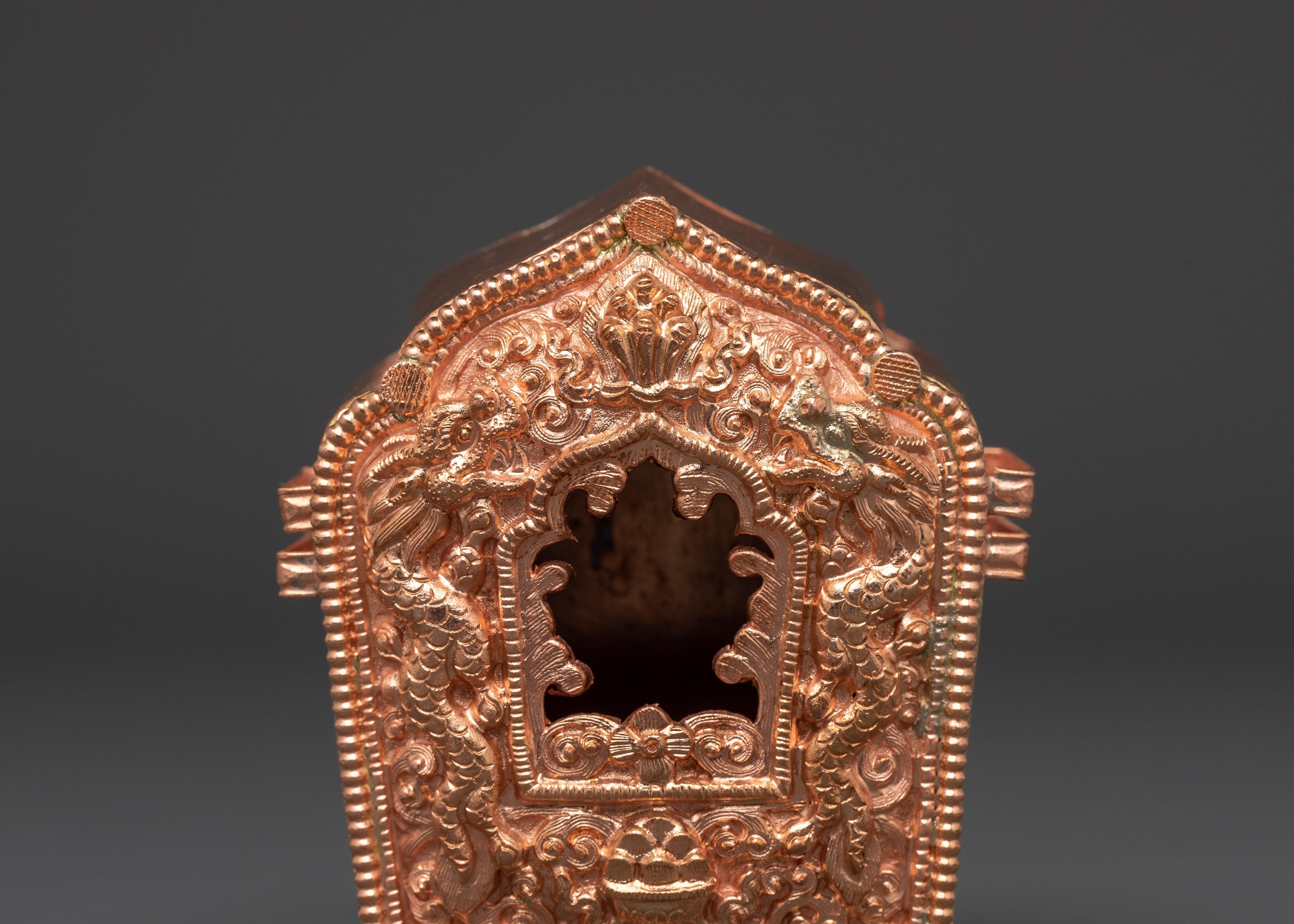 Tibetan Buddhist Copper Ghau Box for Relics and Mantras