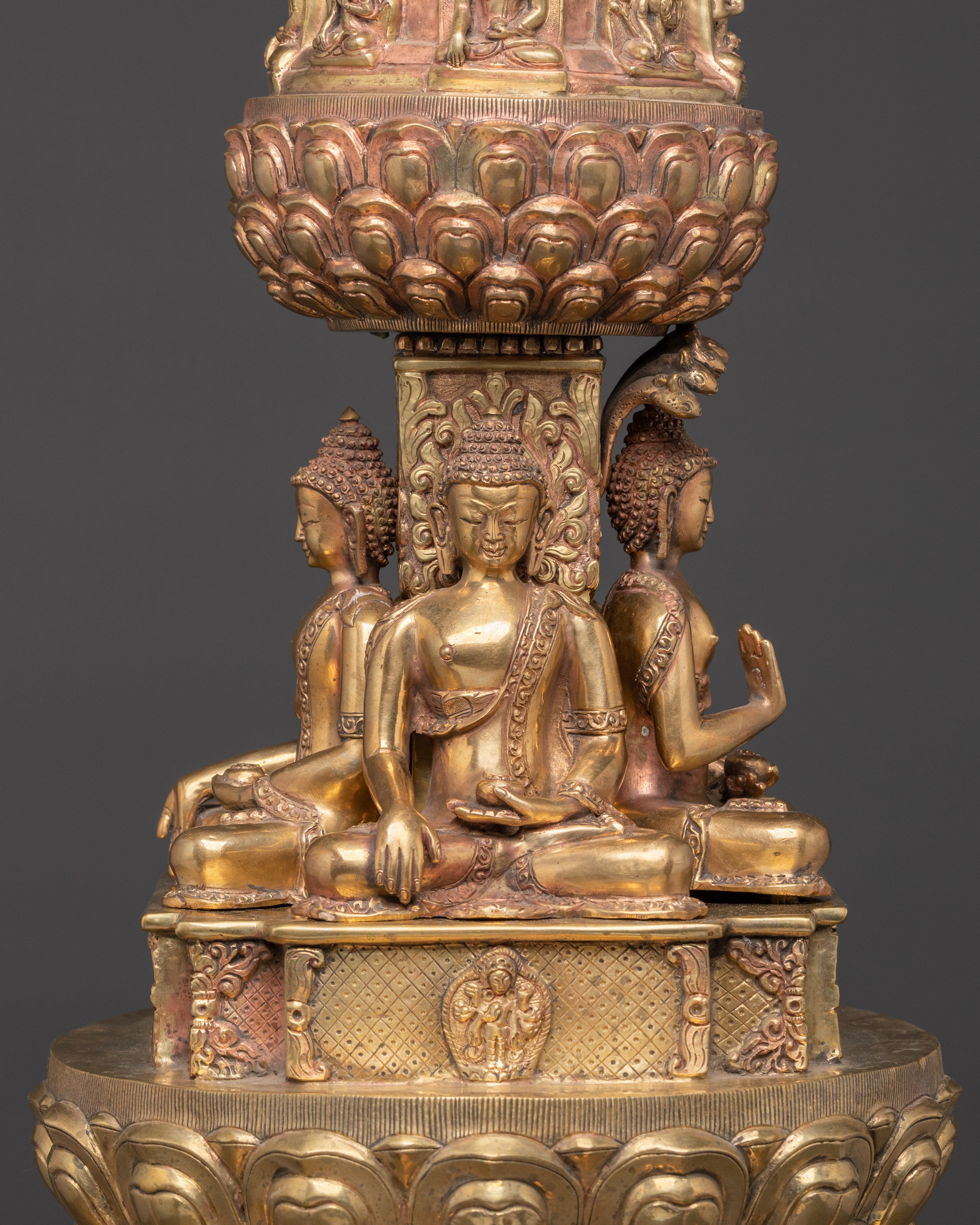 Five Dhyani Buddhas Stupa | Tibetan Temple Stupa