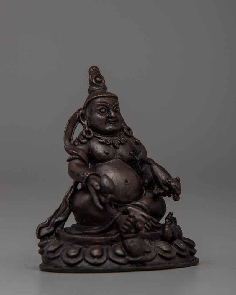 Oxidized Copper Dzamabhala Statue | Perfect for altars, meditation