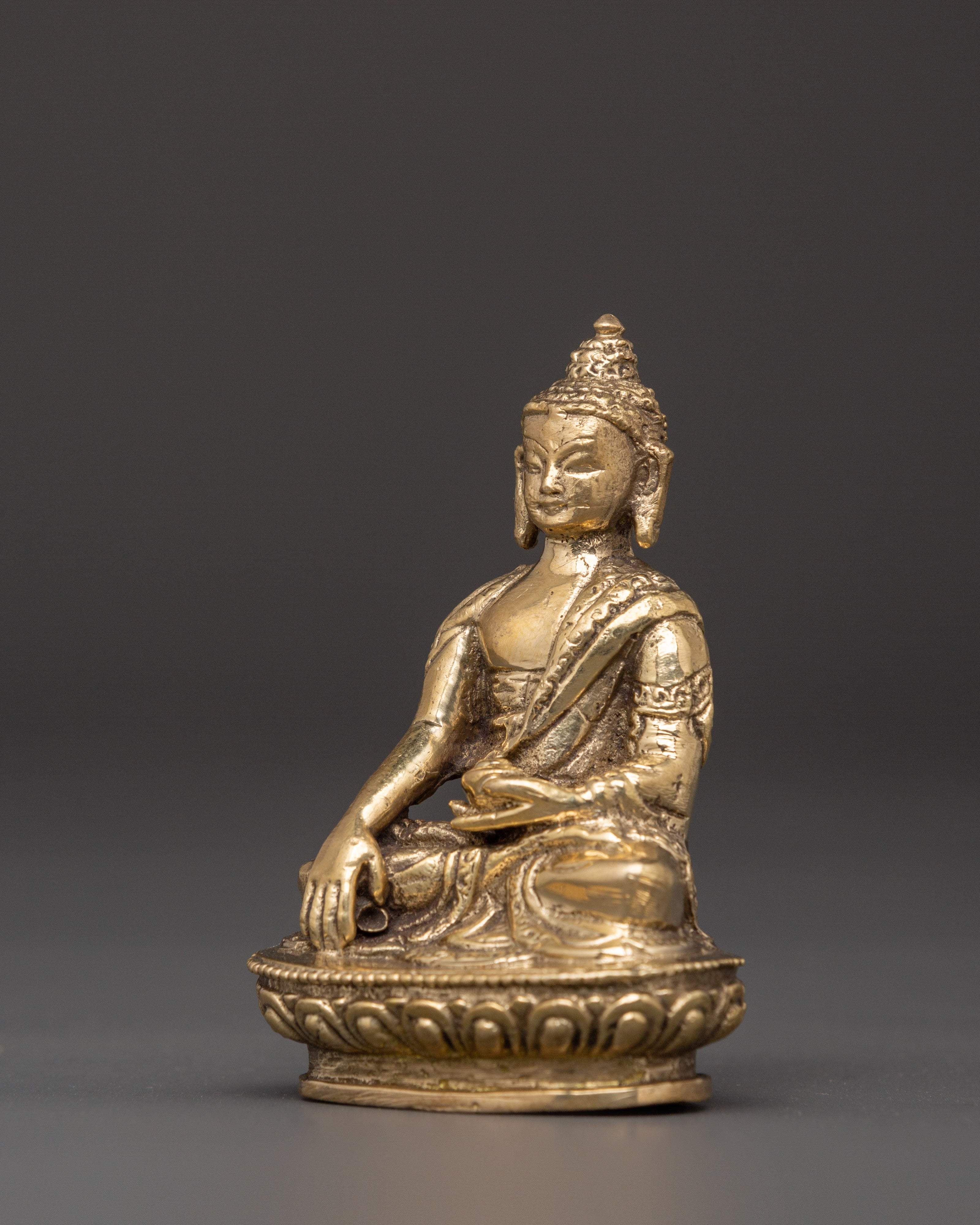 Namo Shakyamuni Buddha Sculpture | Handcrafted Brass Buddhist Figurine