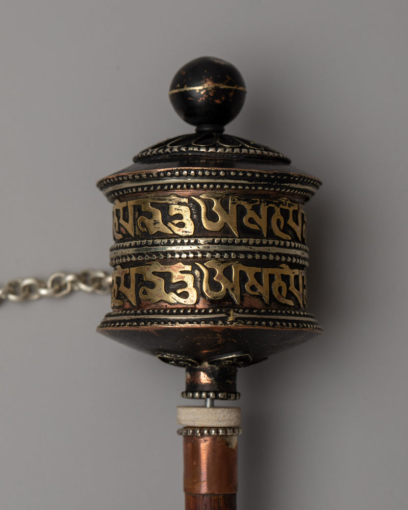 Buddhist Hand Prayer Wheel | Experience Devotion in the Palm of Your Hand