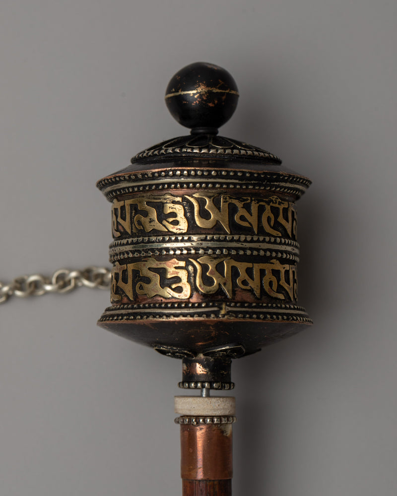 Buddhist Hand Prayer Wheel | Experience Devotion in the Palm of Your Hand