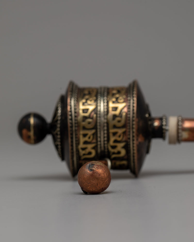 Buddhist Hand Prayer Wheel | Experience Devotion in the Palm of Your Hand