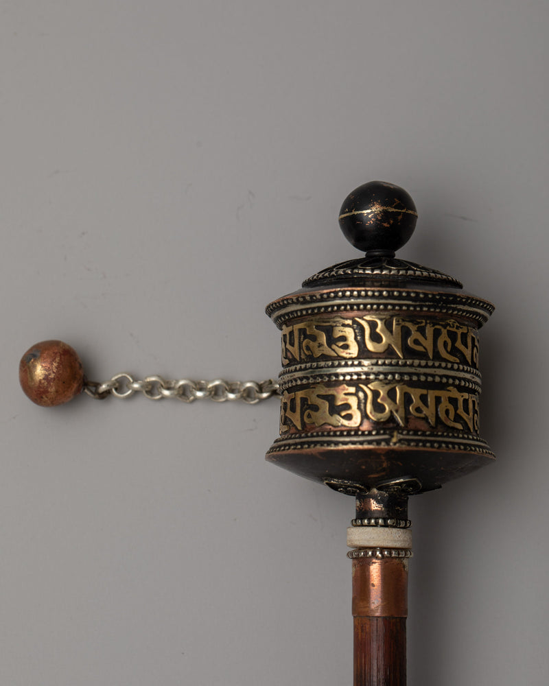 Buddhist Hand Prayer Wheel | Experience Devotion in the Palm of Your Hand