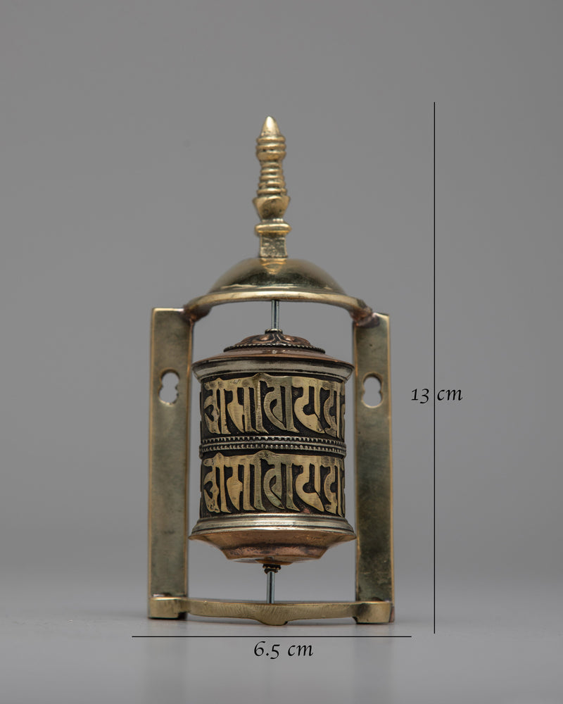 Brass Frame Prayer Wheel | Elevate Your Devotion with Traditional Craftsmanship