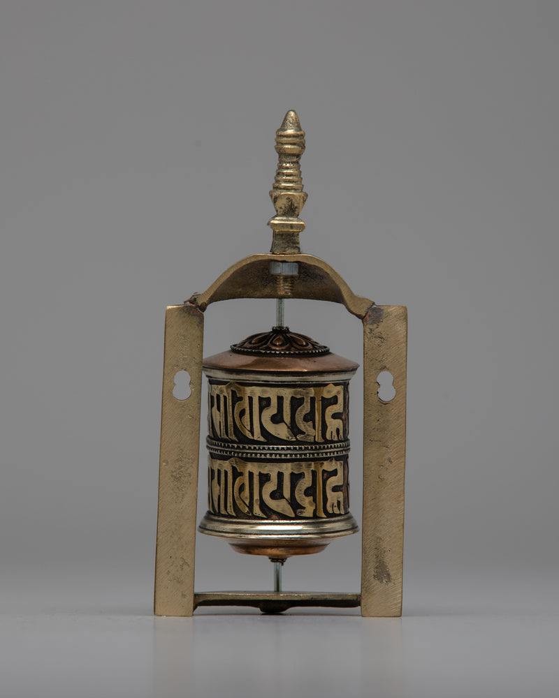 Brass Frame Prayer Wheel | Elevate Your Devotion with Traditional Craftsmanship