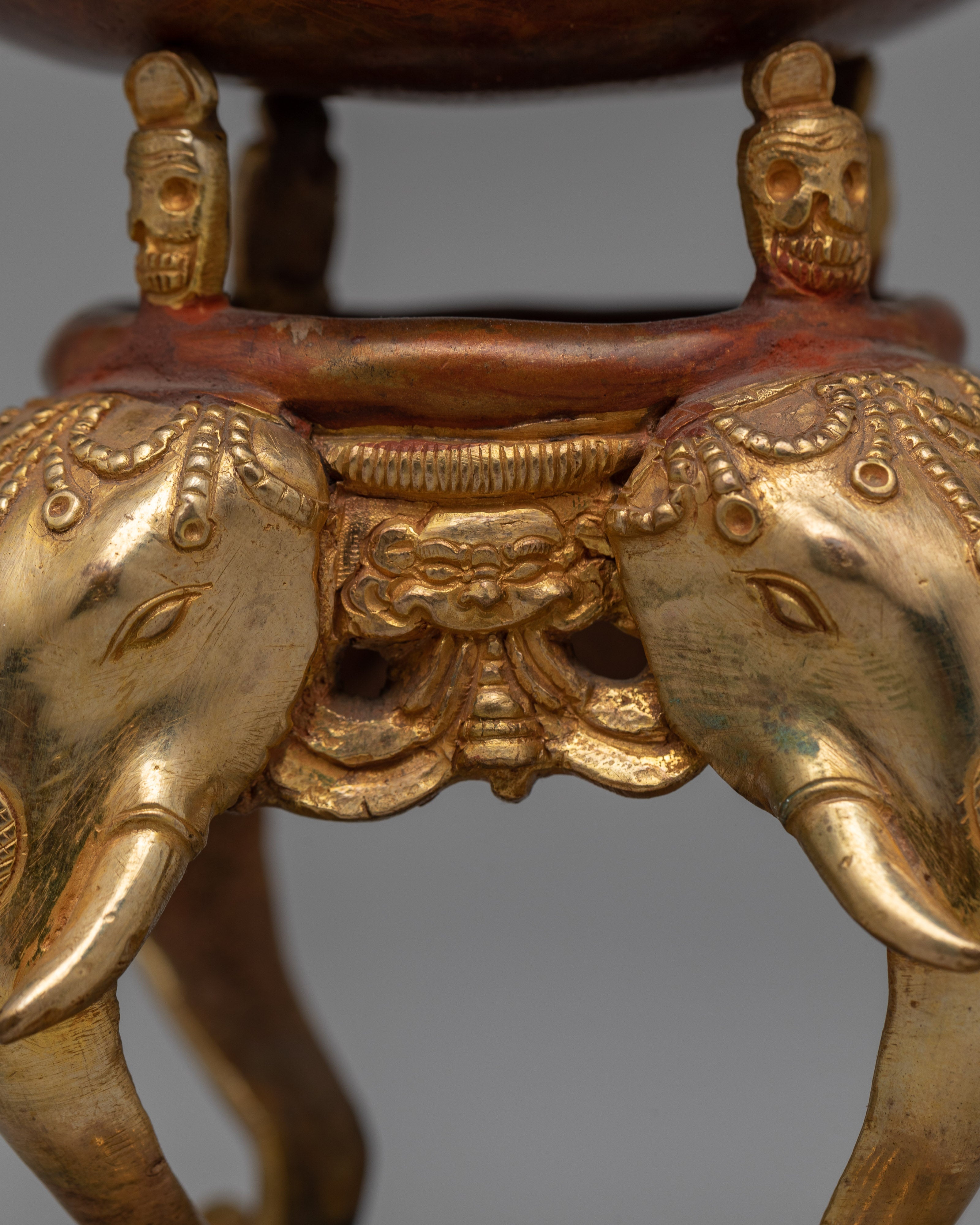 Tibetan Copper Incense Burner | Traditional Vessel for Ritualistic Aromatherapy and Meditation