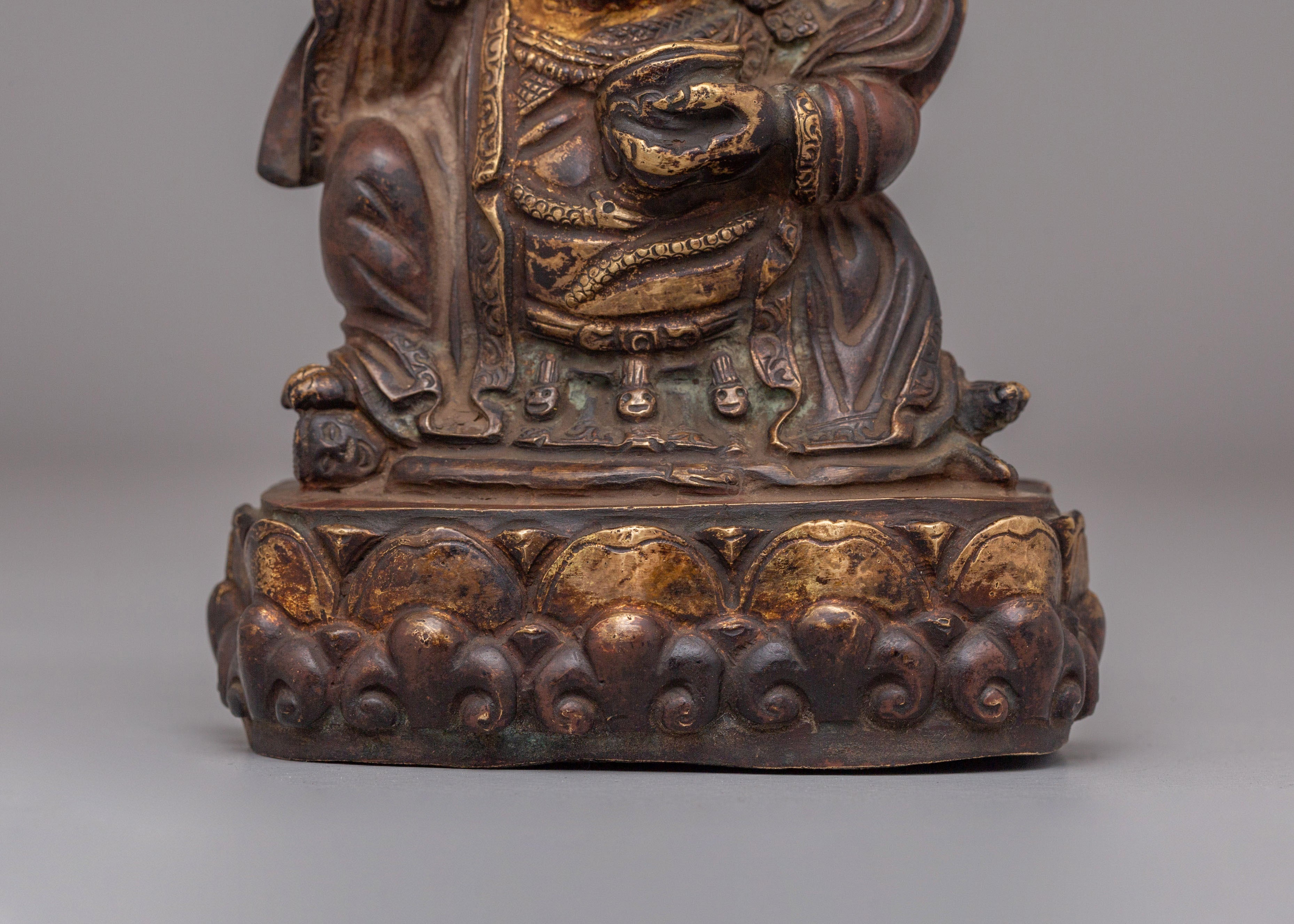 Sacred Bernagchen Mahakala Statue | Tibetan Protector Copper Sculpture