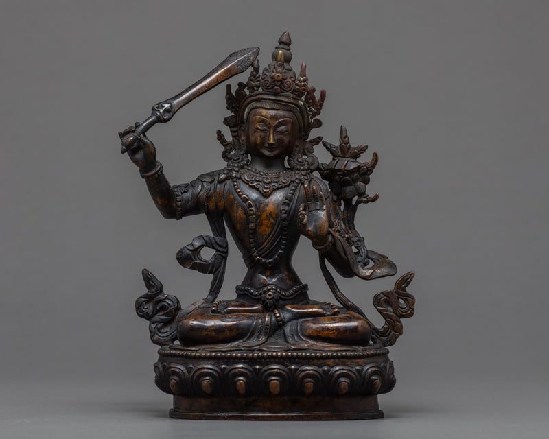 Bodhisattva Manjushri | Statue of the Wisdom Deity | Zen Room Decor