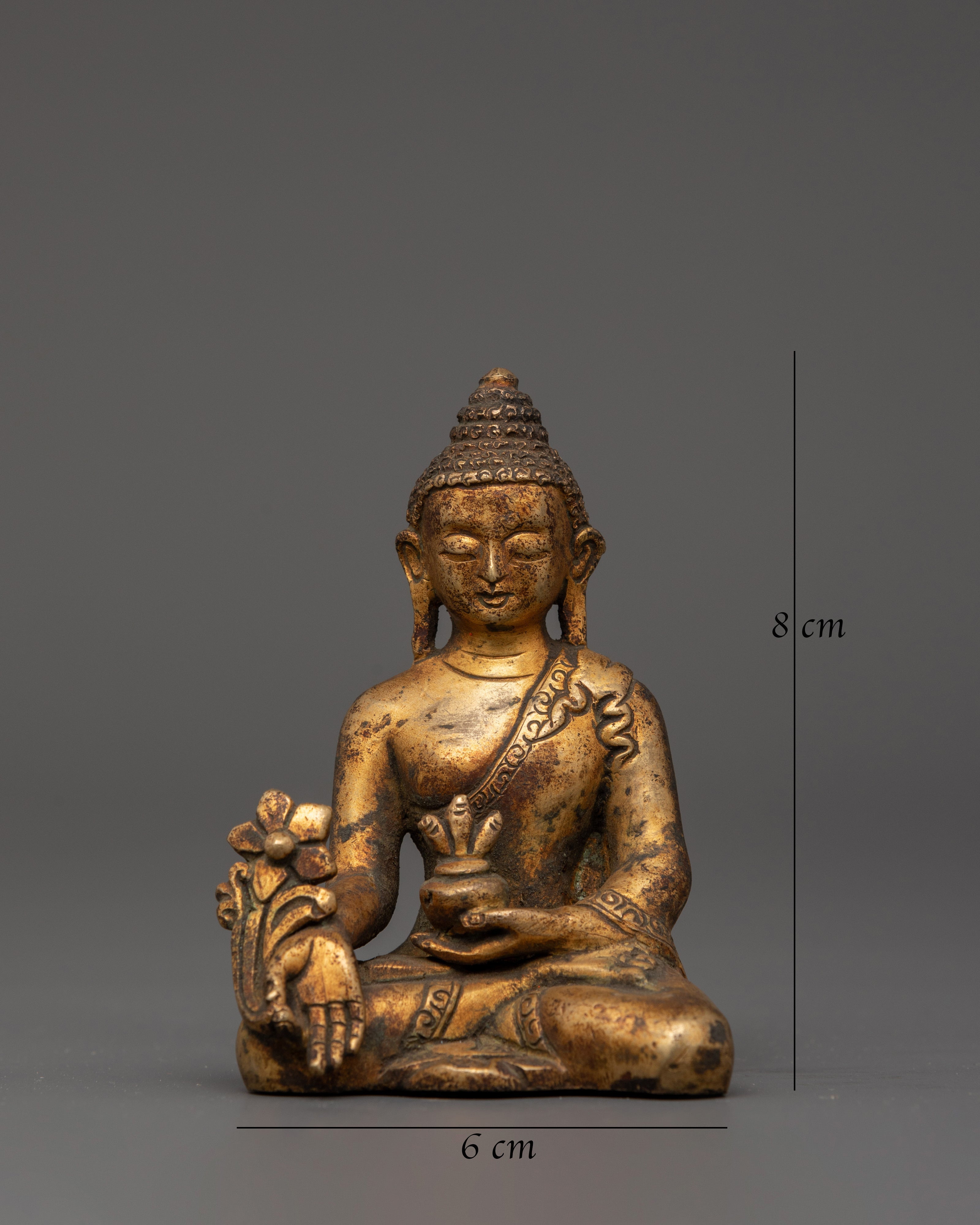Antique Finish Medicine Buddha Statue | Sacred Home Decor